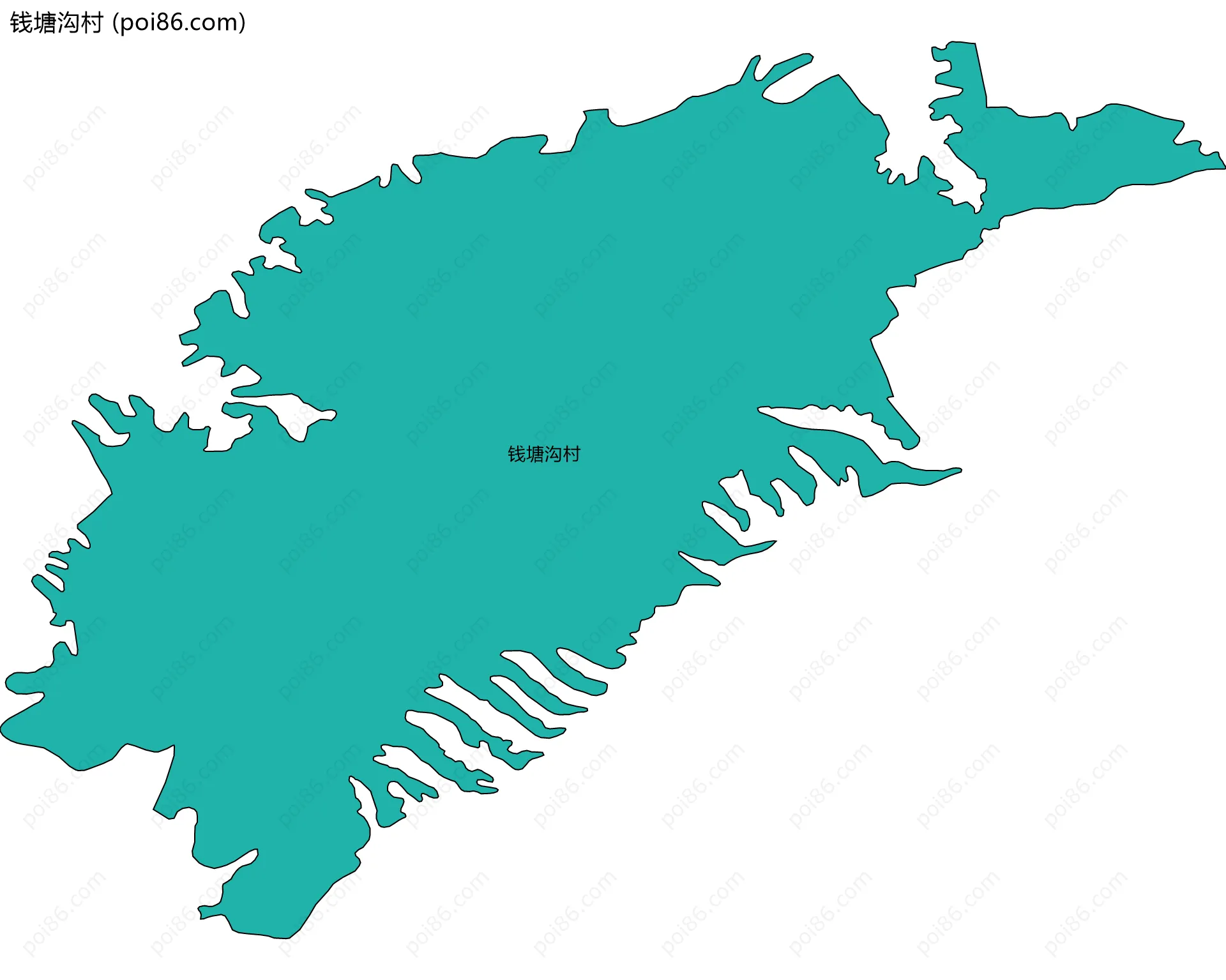 钱塘沟村边界地图