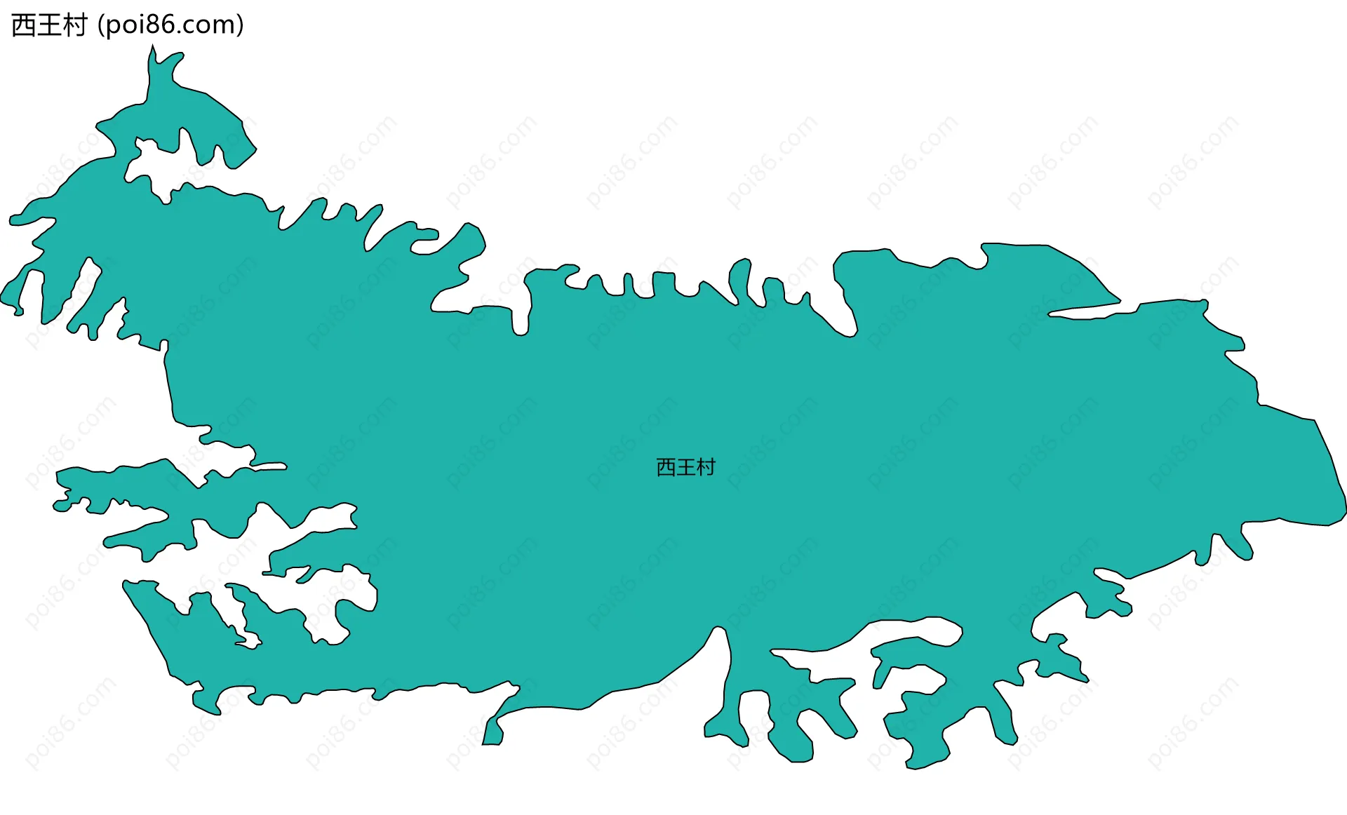 西王村边界地图