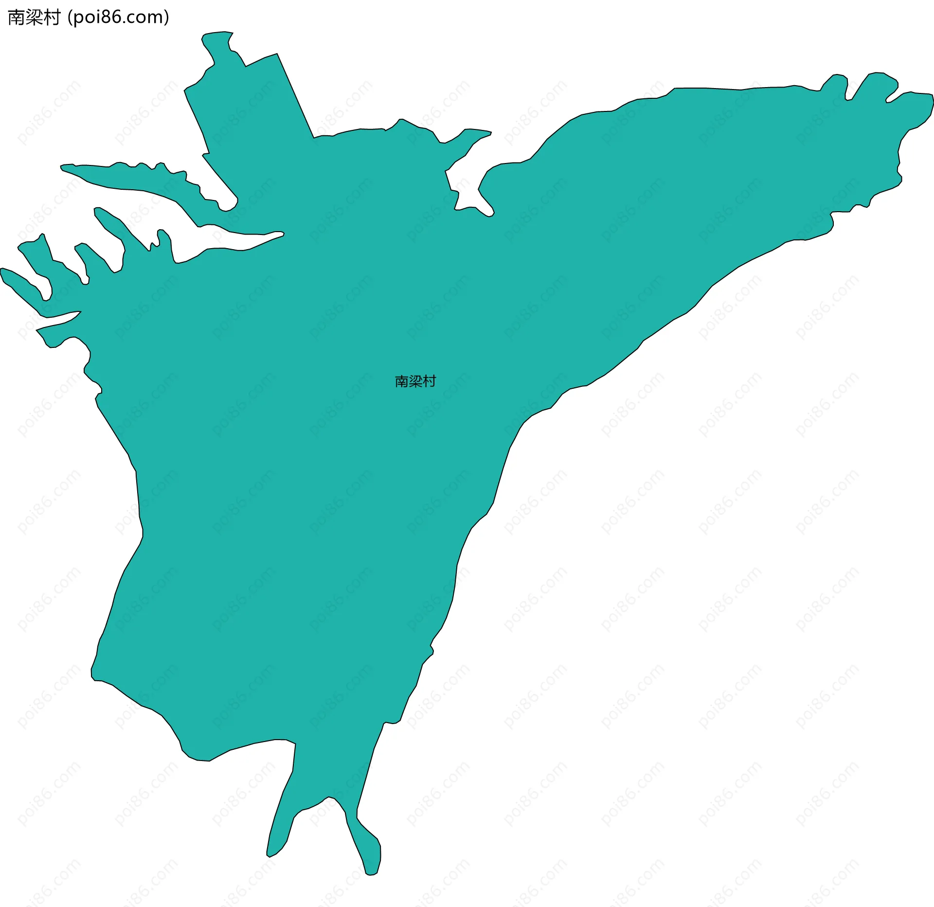 南梁村边界地图