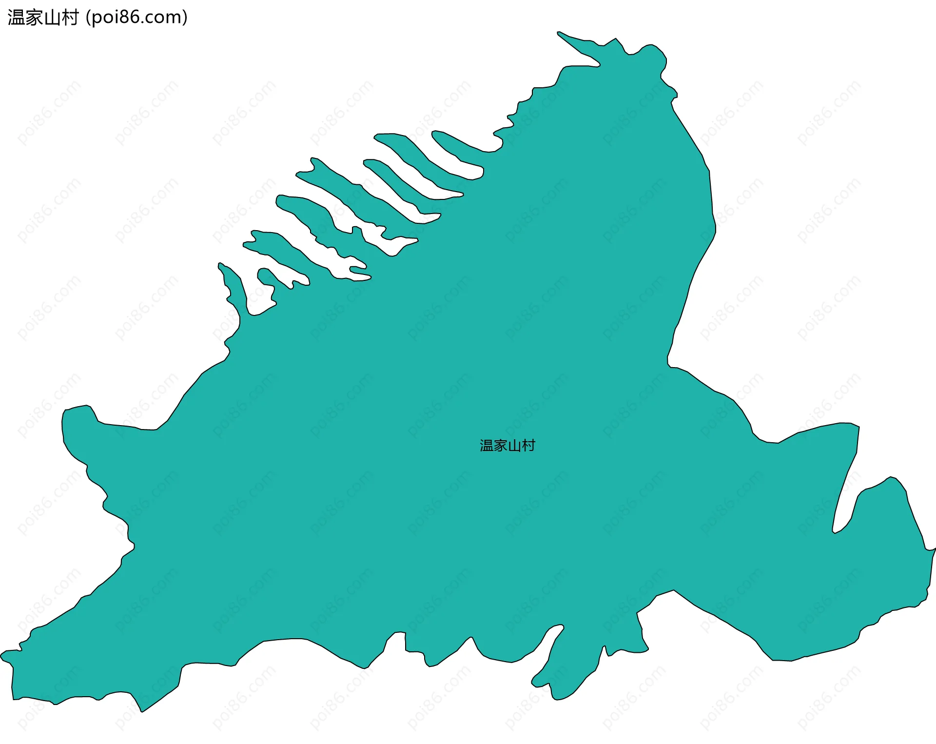 温家山村边界地图