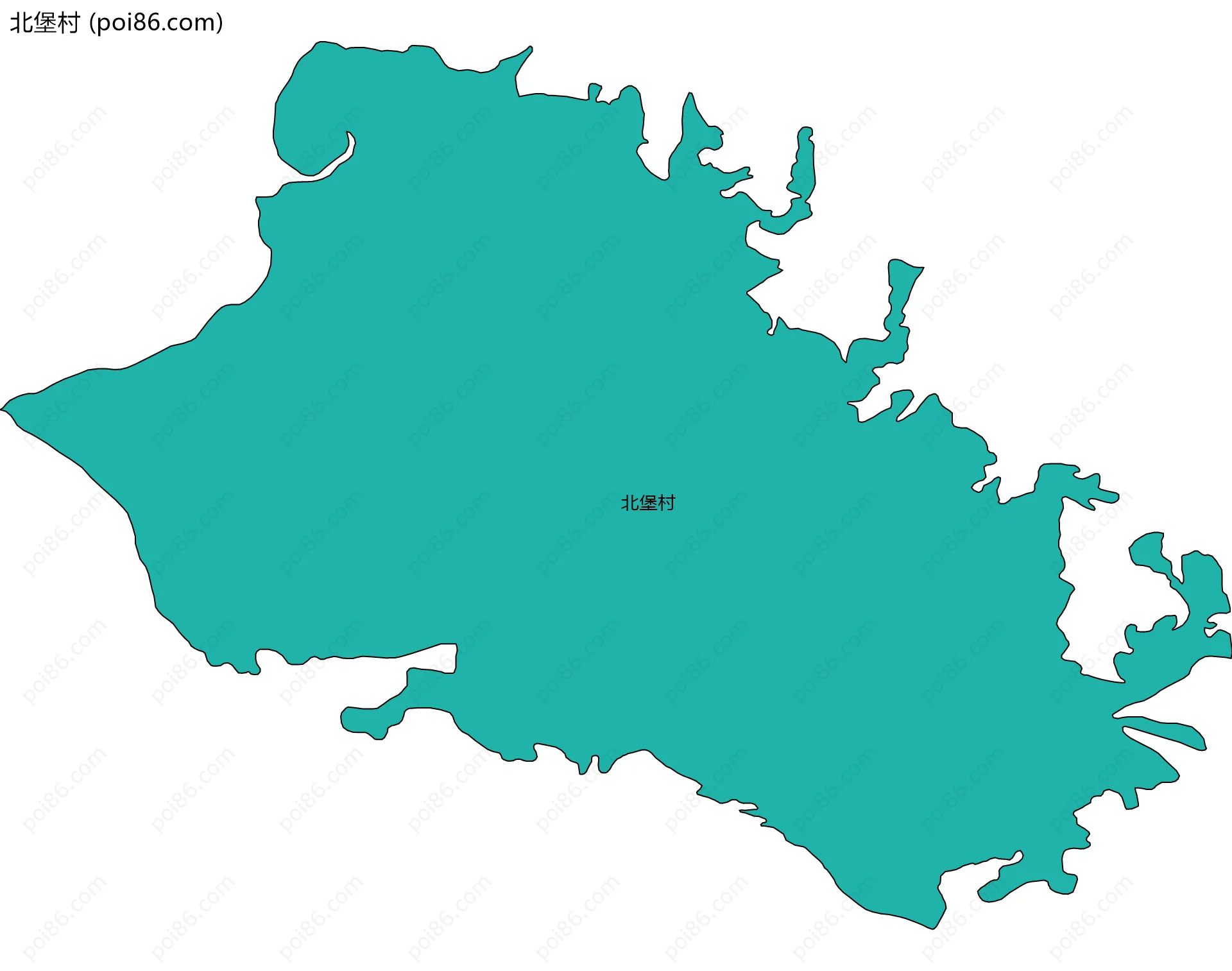 北堡村边界地图