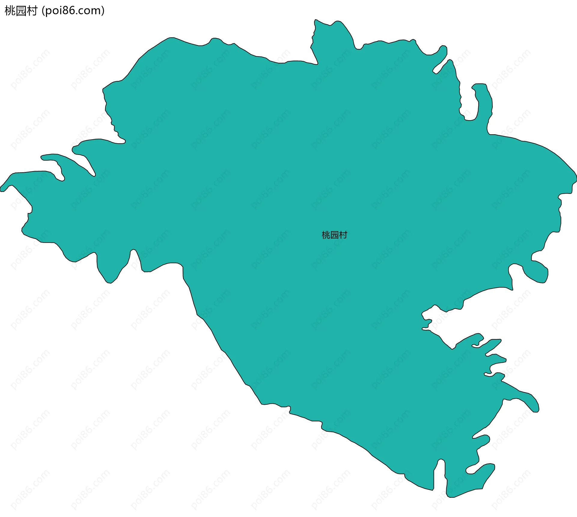 桃园村边界地图