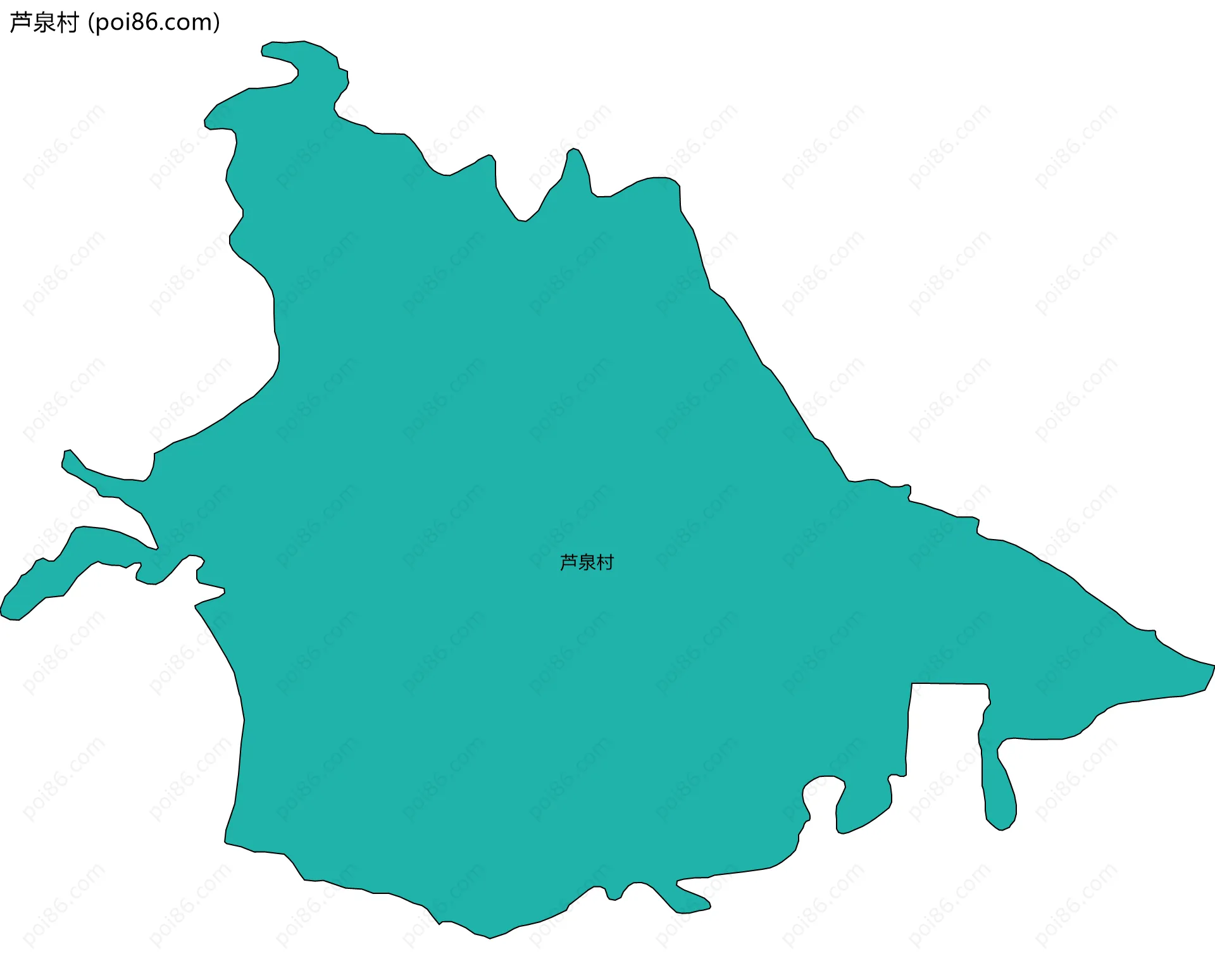 芦泉村边界地图