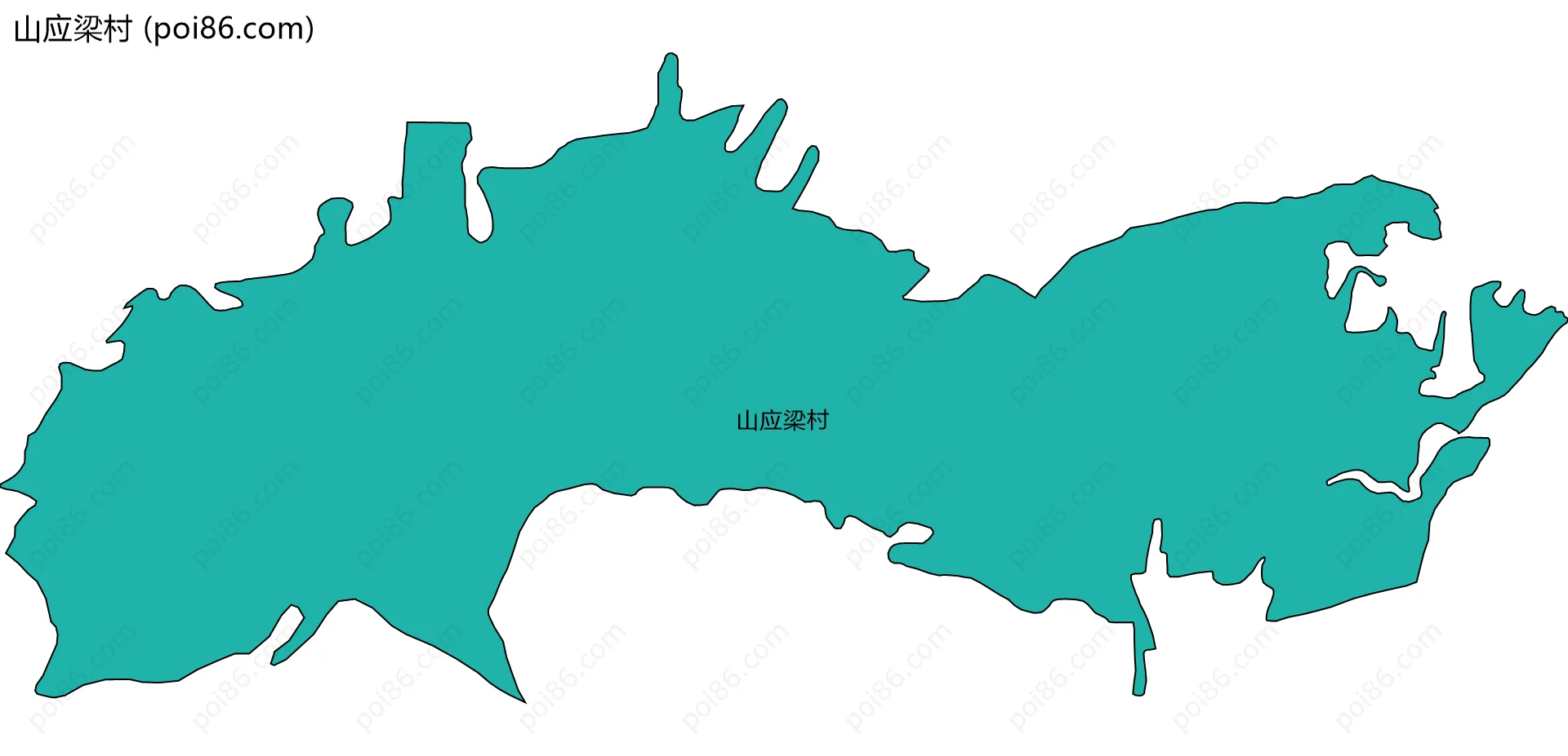 山应梁村边界地图