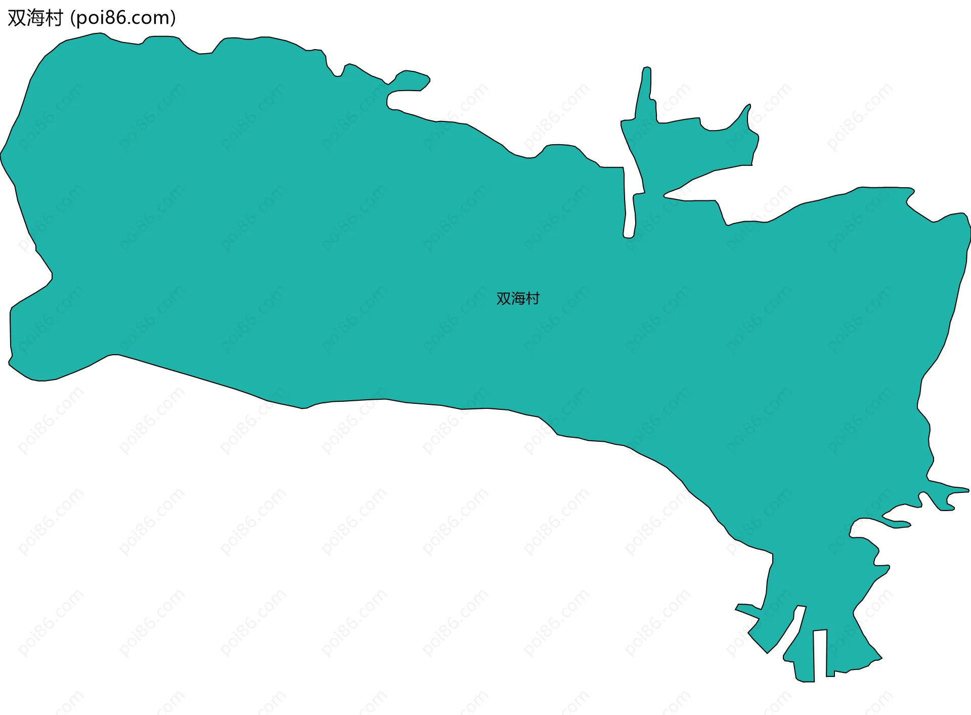 双海村边界地图