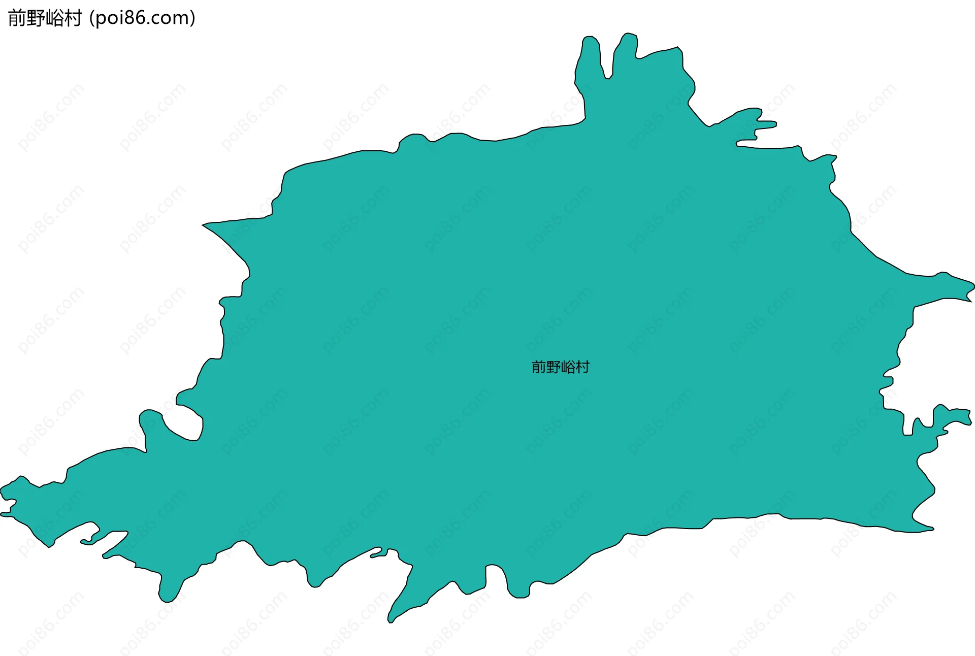 前野峪村边界地图