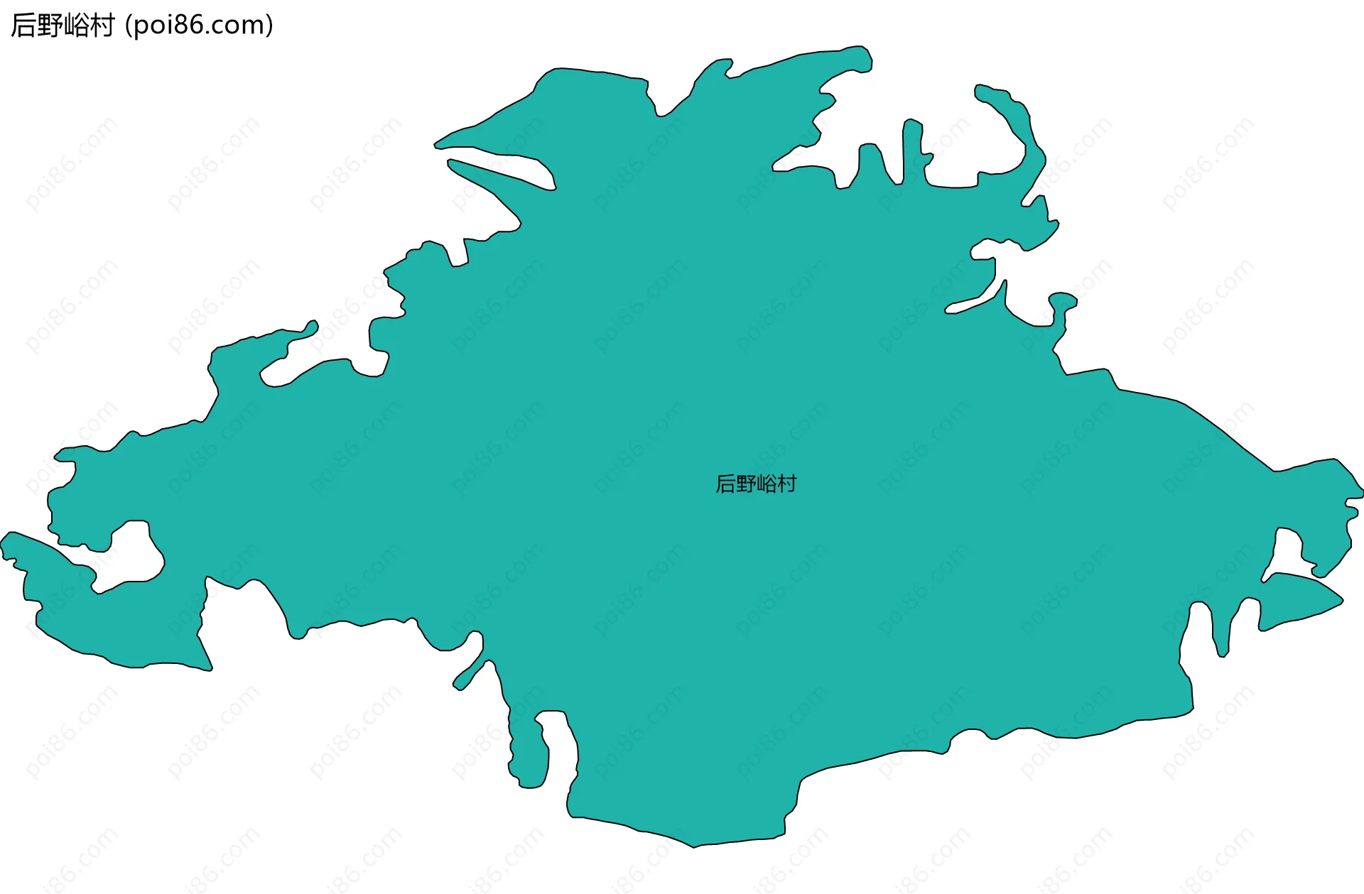 后野峪村边界地图