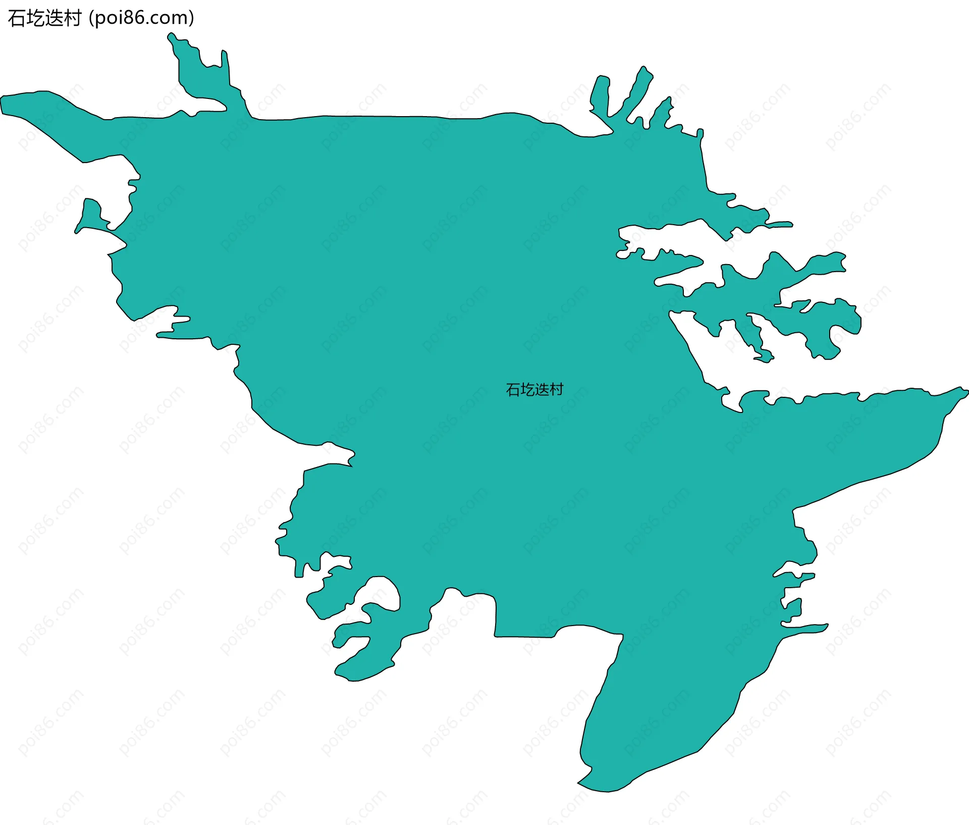 石圪迭村边界地图