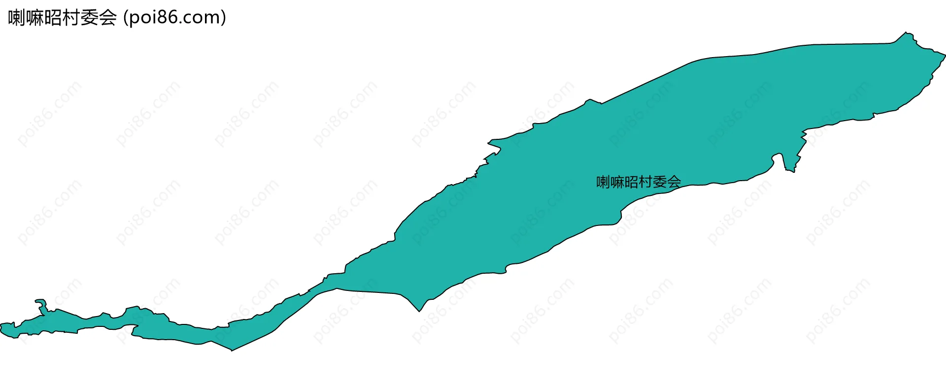 喇嘛昭村委会边界地图
