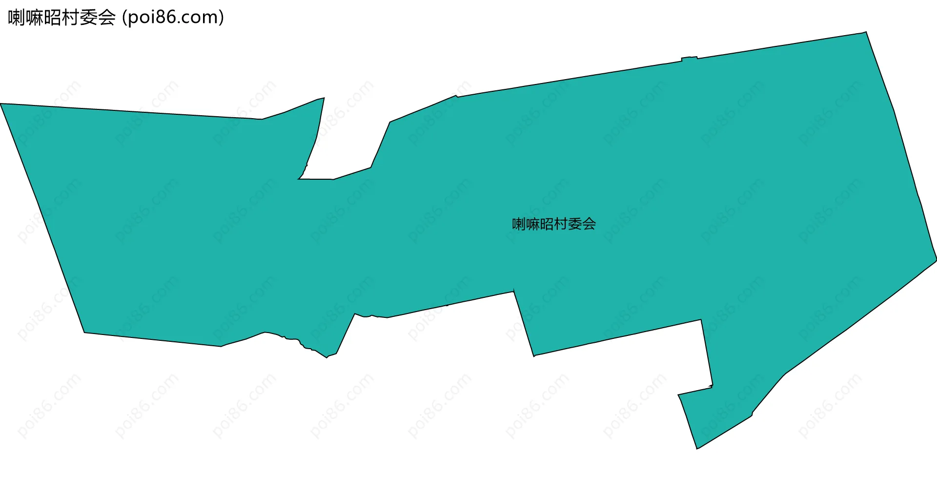 喇嘛昭村委会边界地图