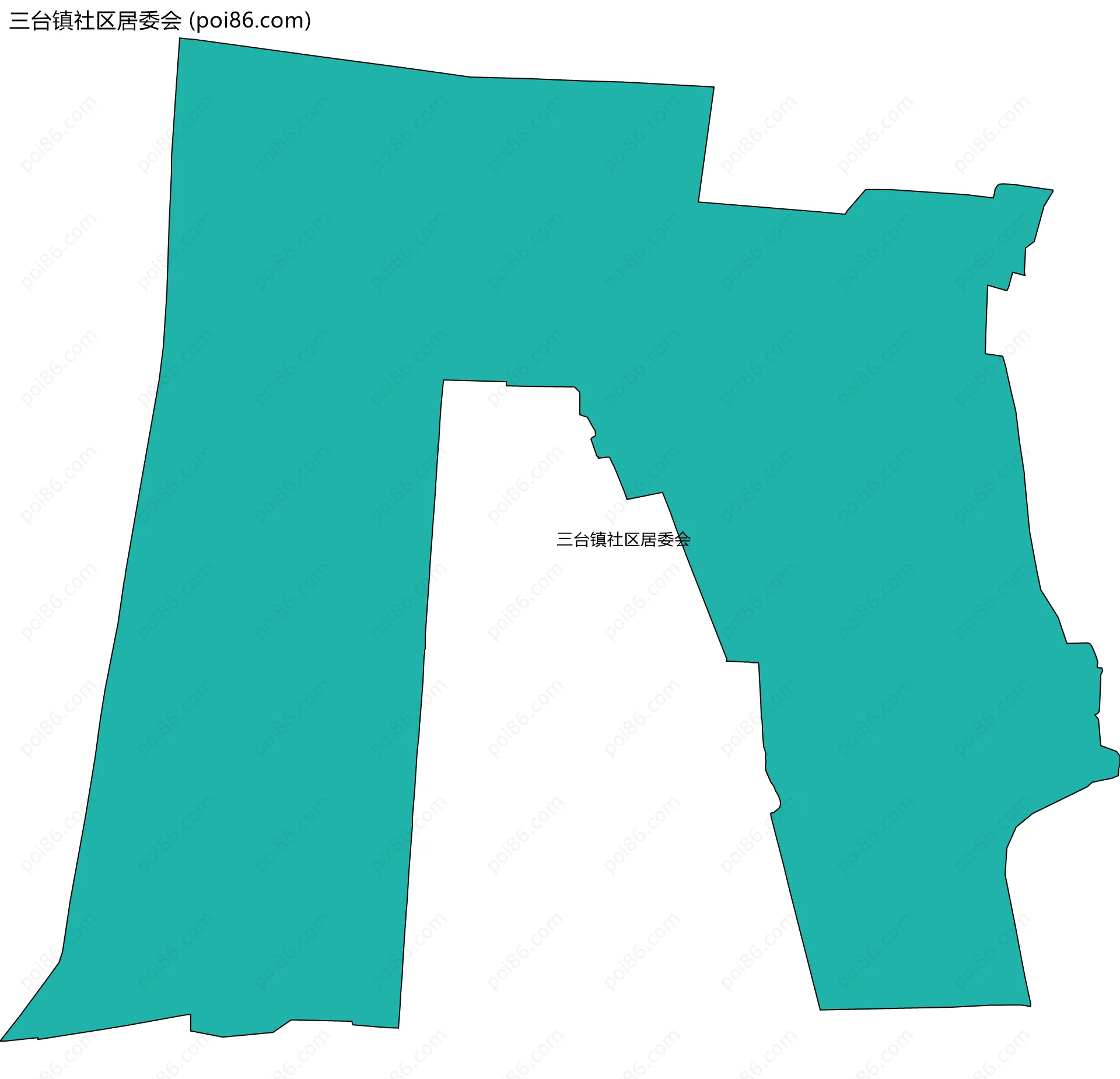 三台镇社区居委会边界地图