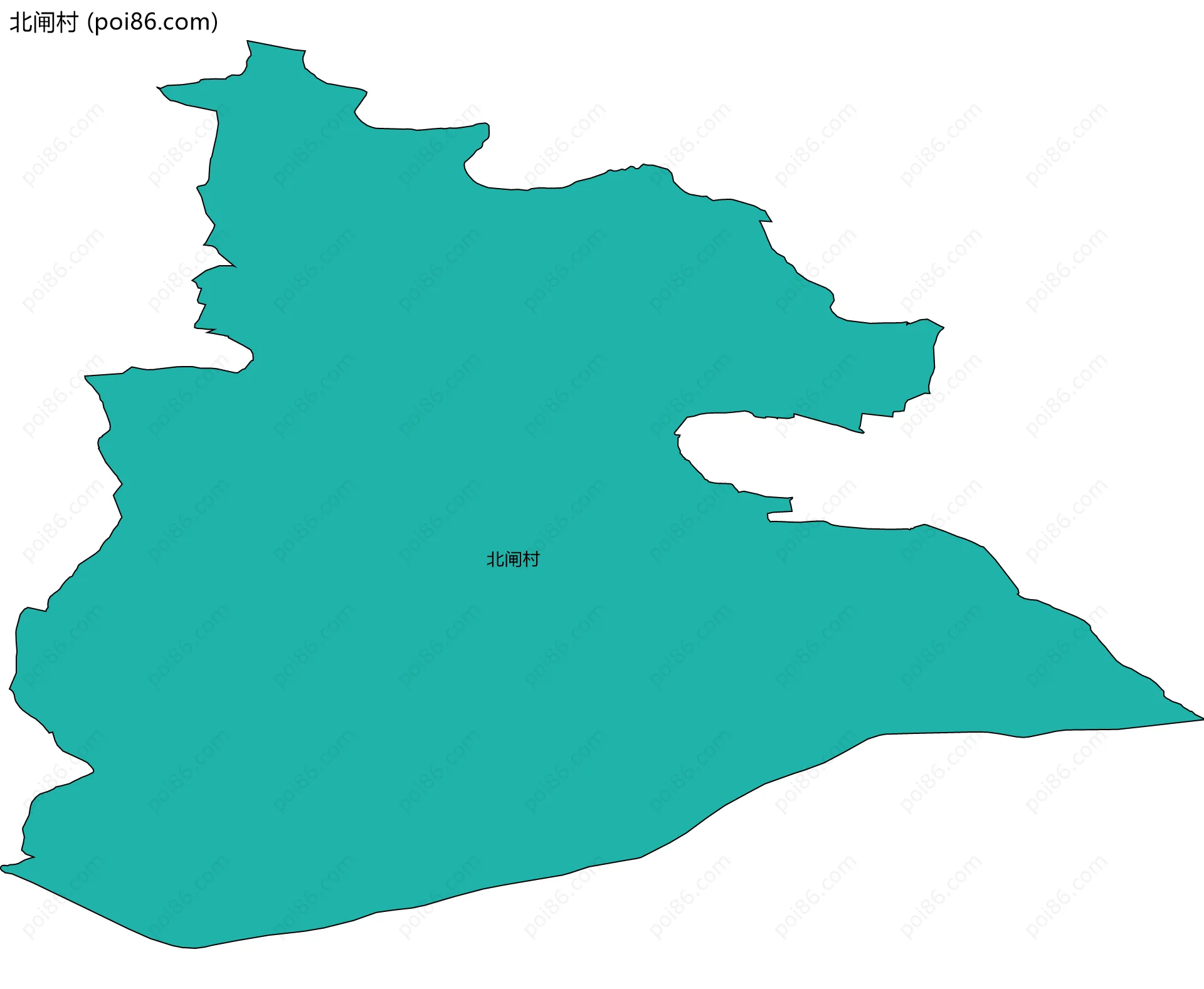 北闸村边界地图