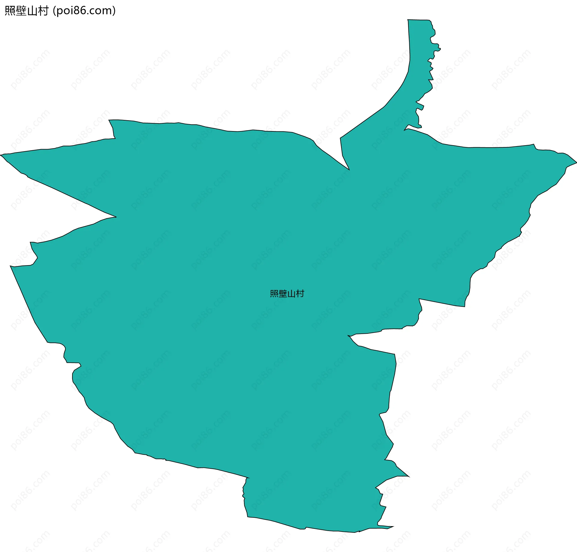 照壁山村边界地图