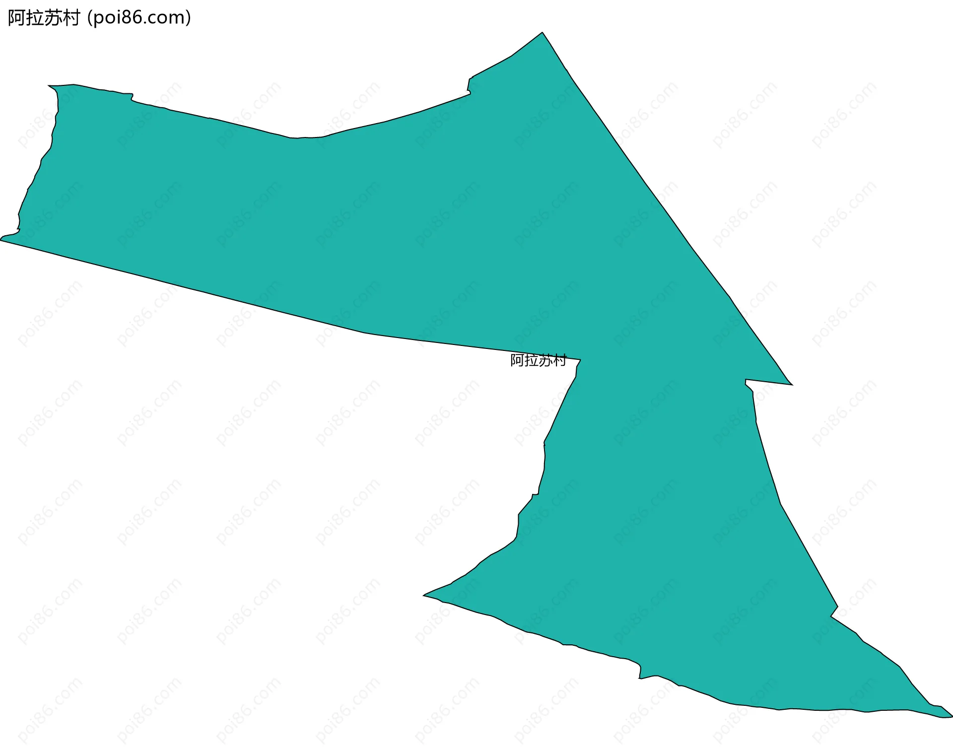 阿拉苏村边界地图
