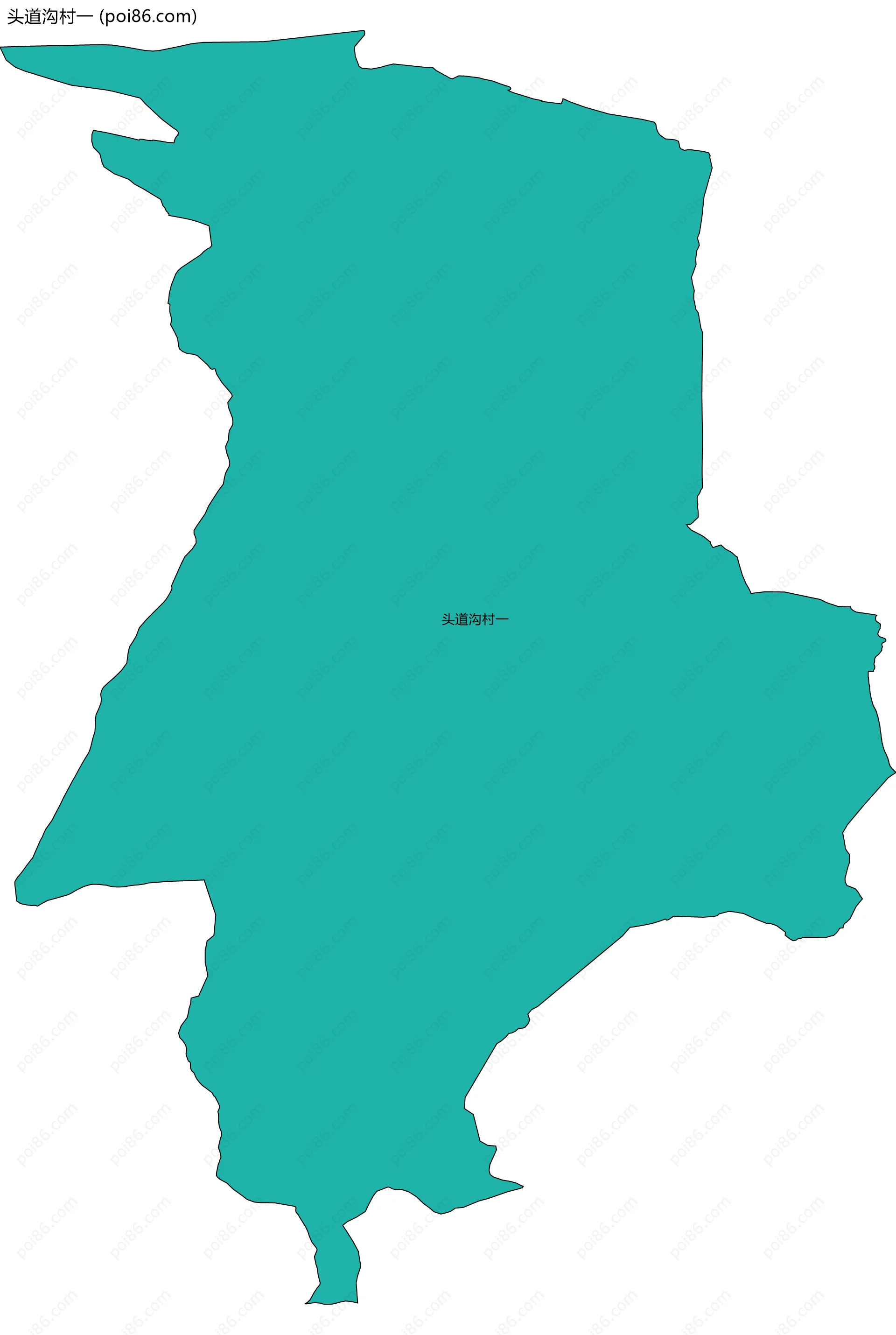 头道沟村一边界地图