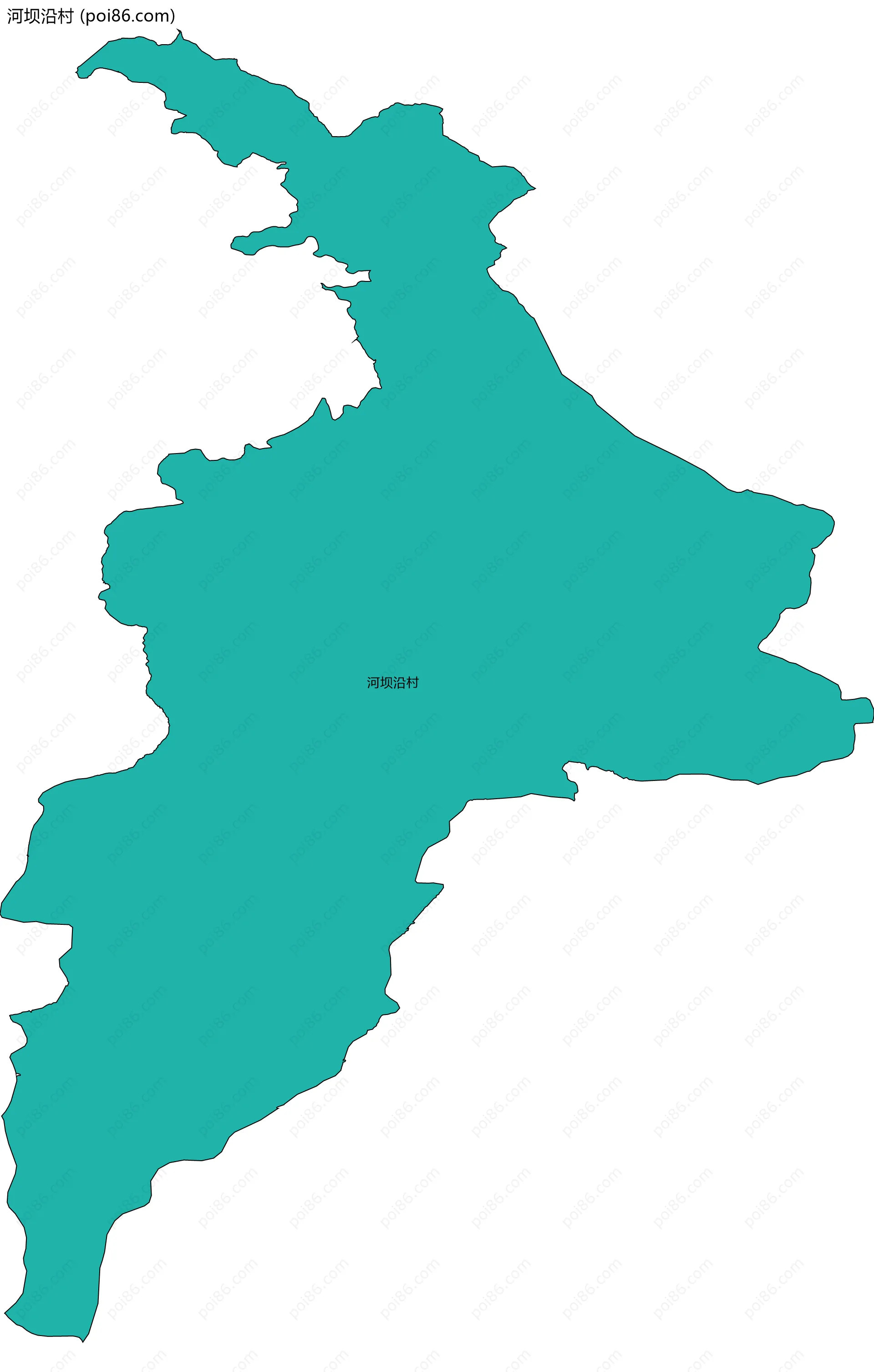 河坝沿村边界地图