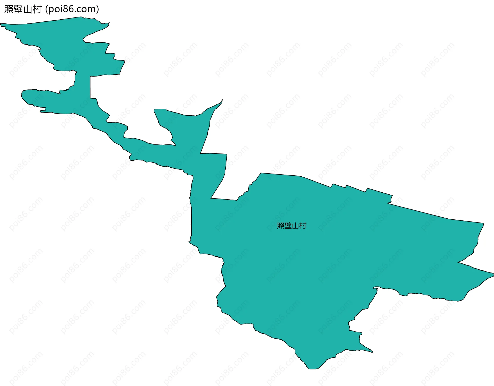 照壁山村边界地图