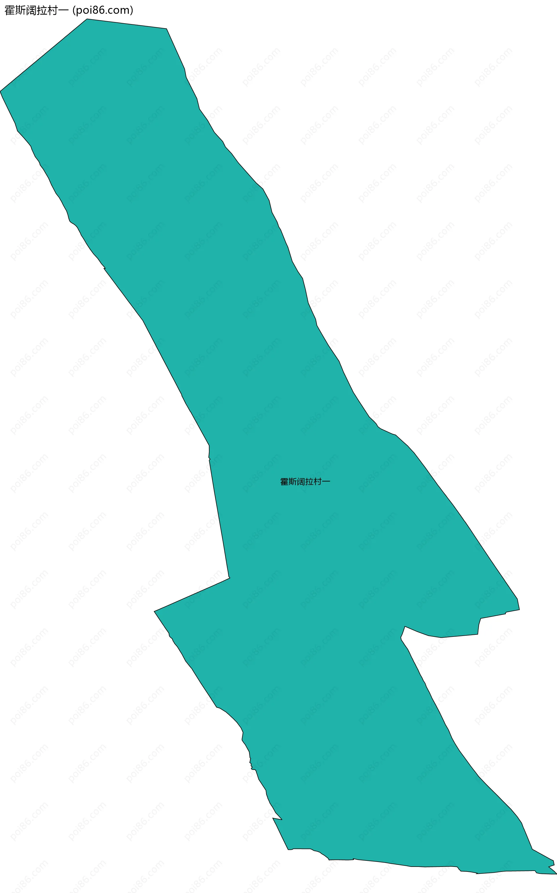 霍斯阔拉村一边界地图