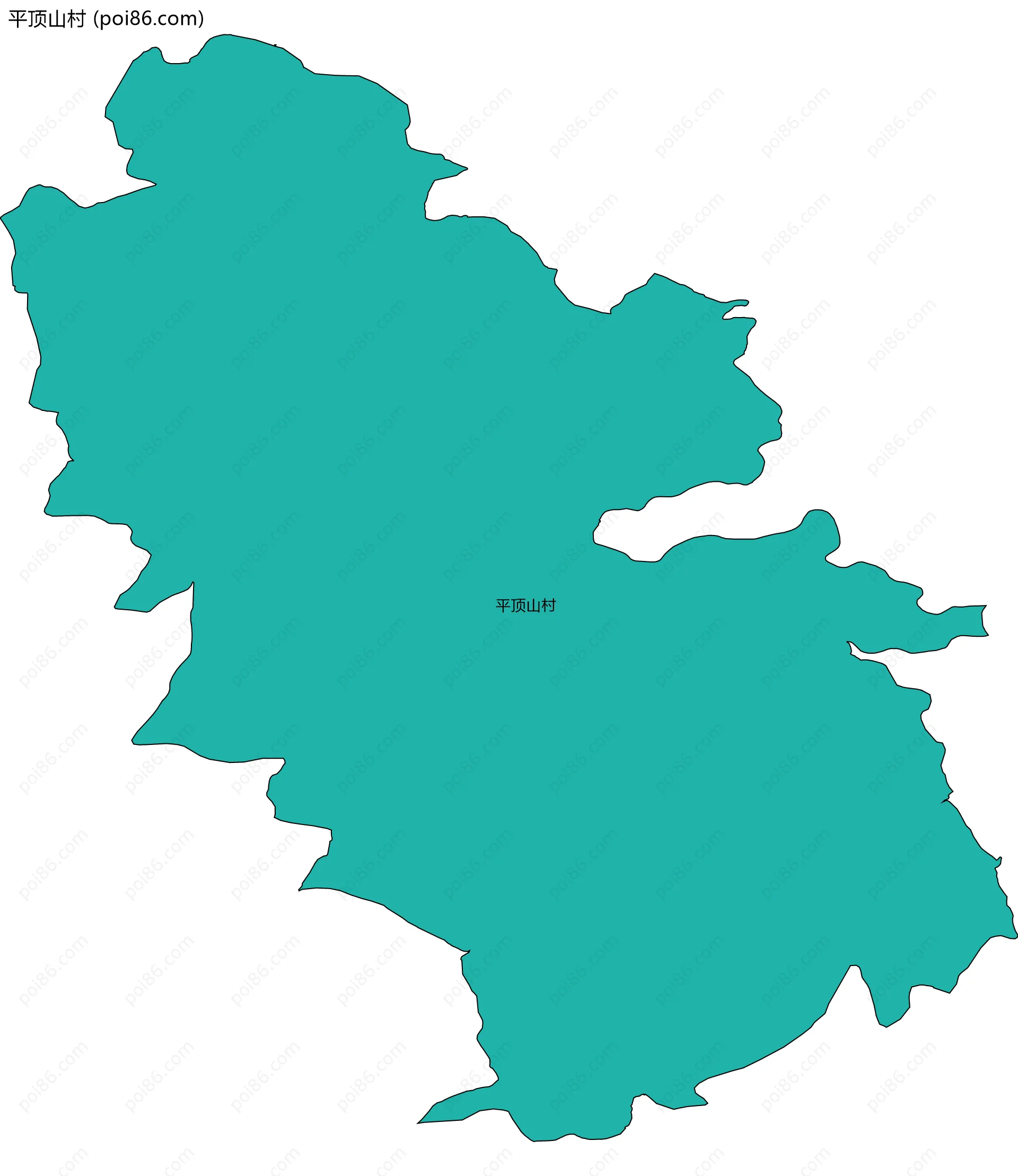 平顶山村边界地图