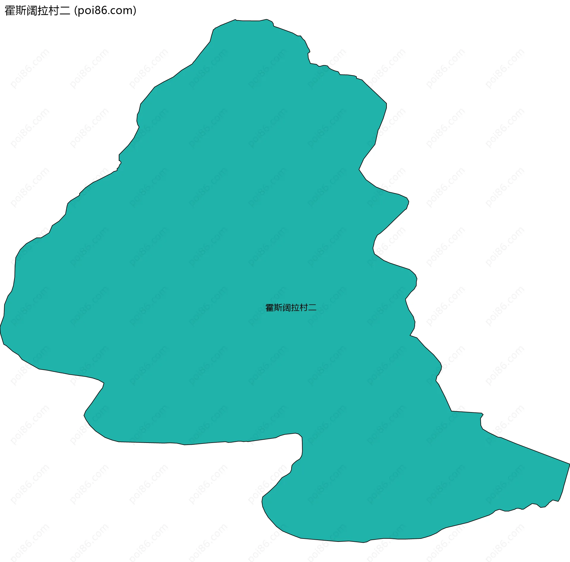 霍斯阔拉村二边界地图