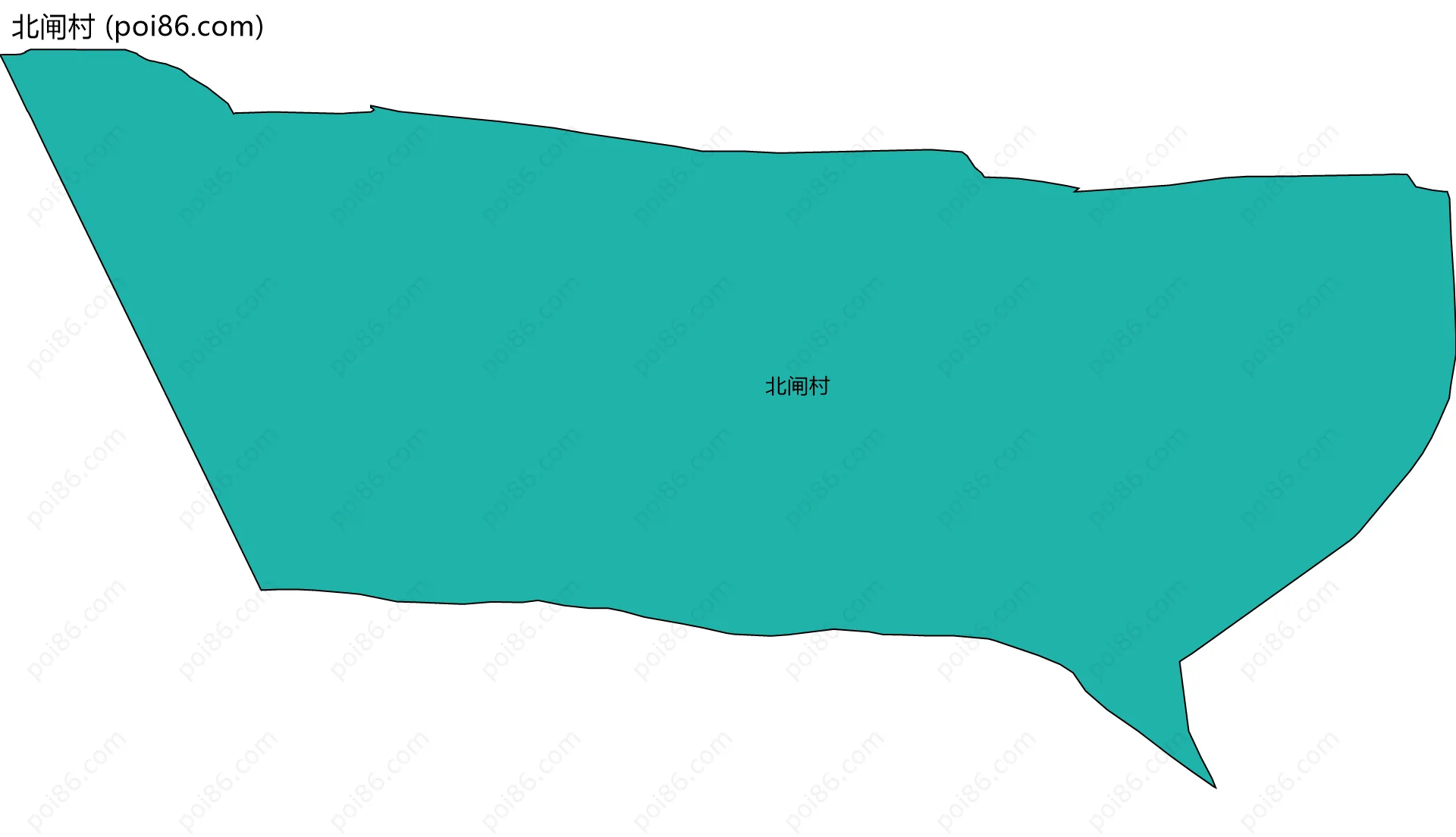 北闸村边界地图