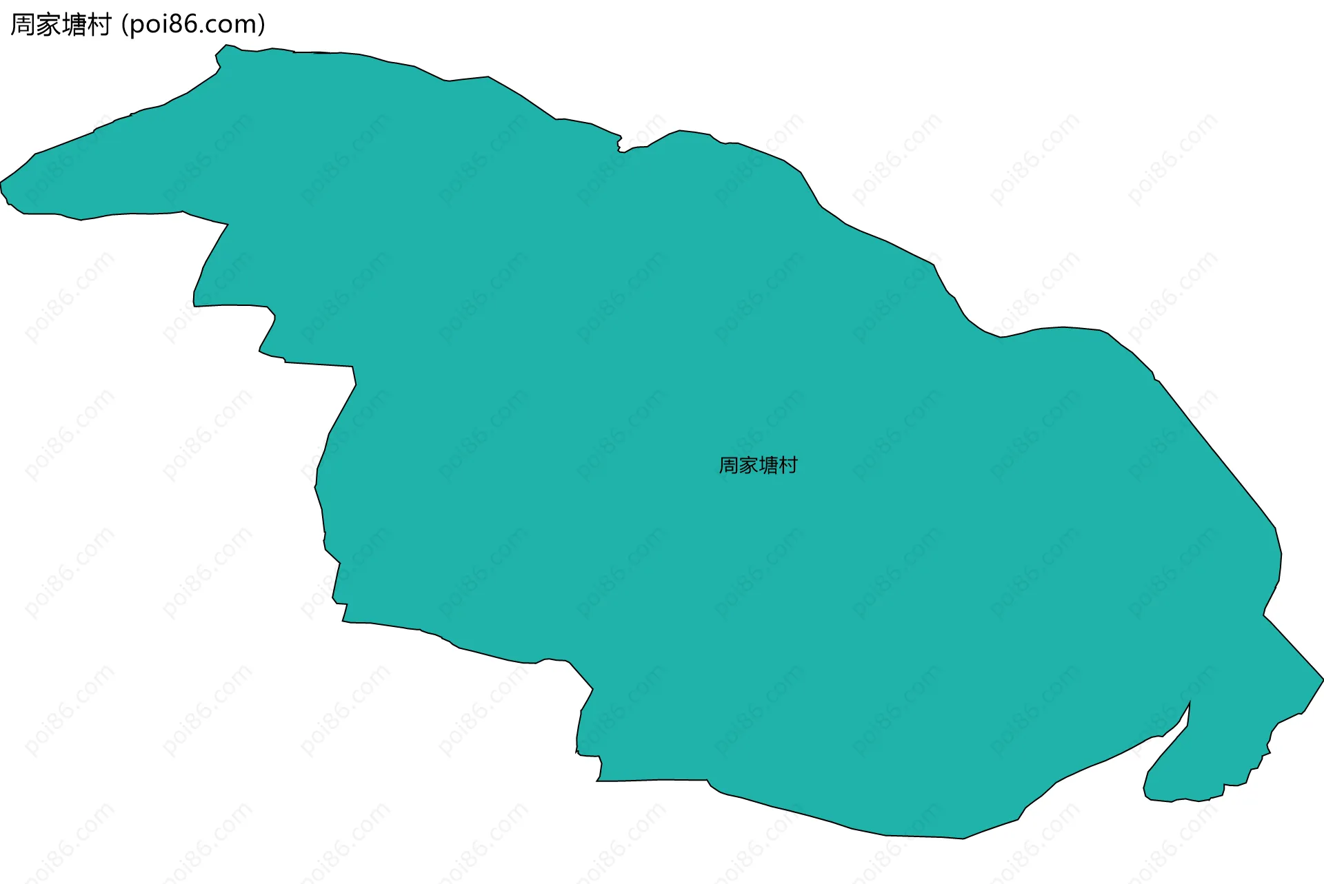 周家塘村边界地图