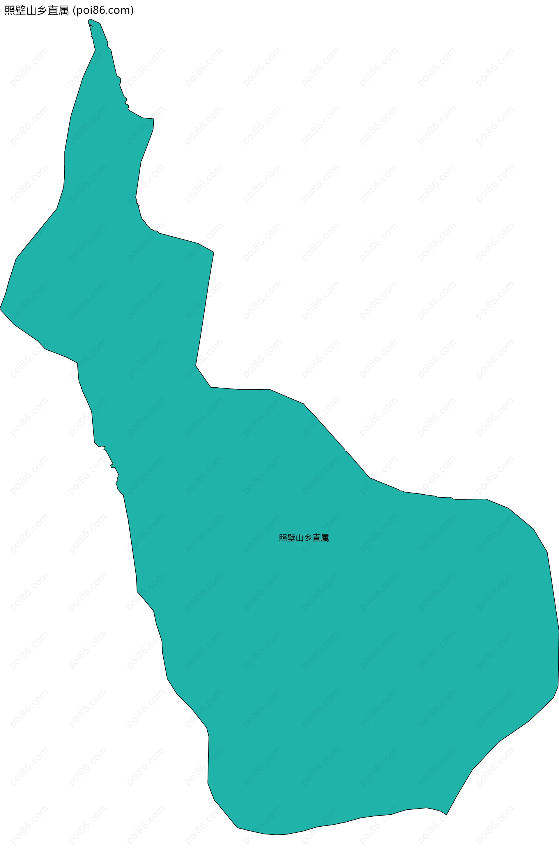 照壁山乡直属边界地图