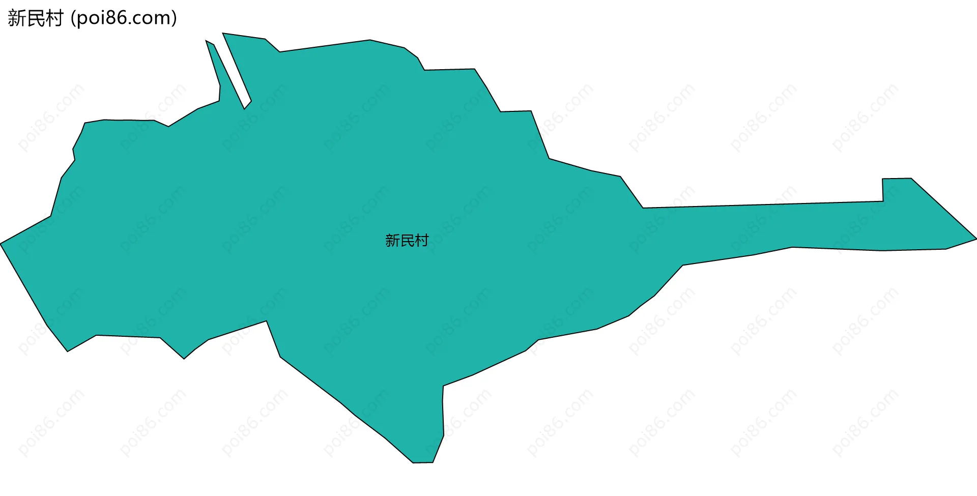 新民村边界地图