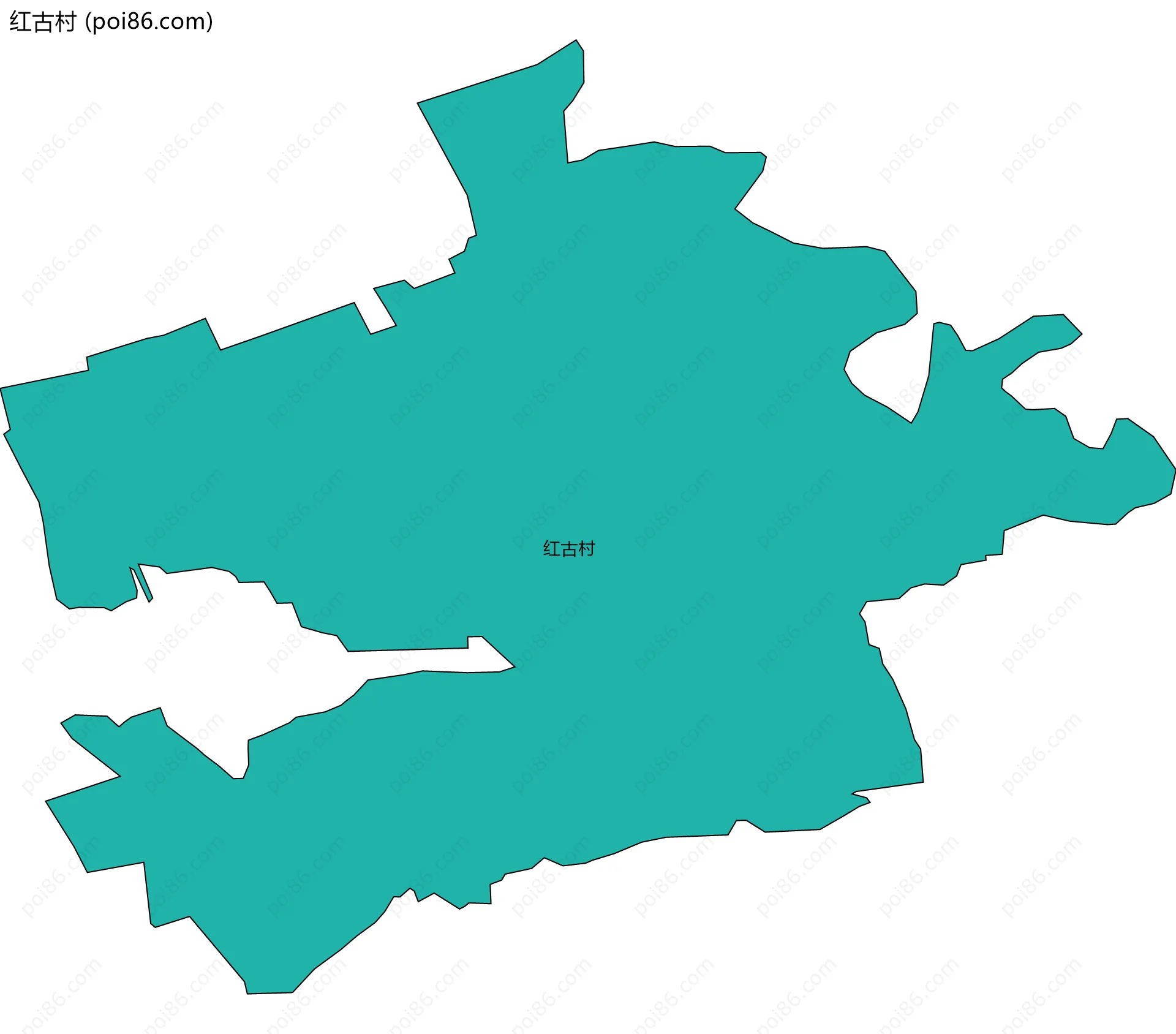 红古村边界地图
