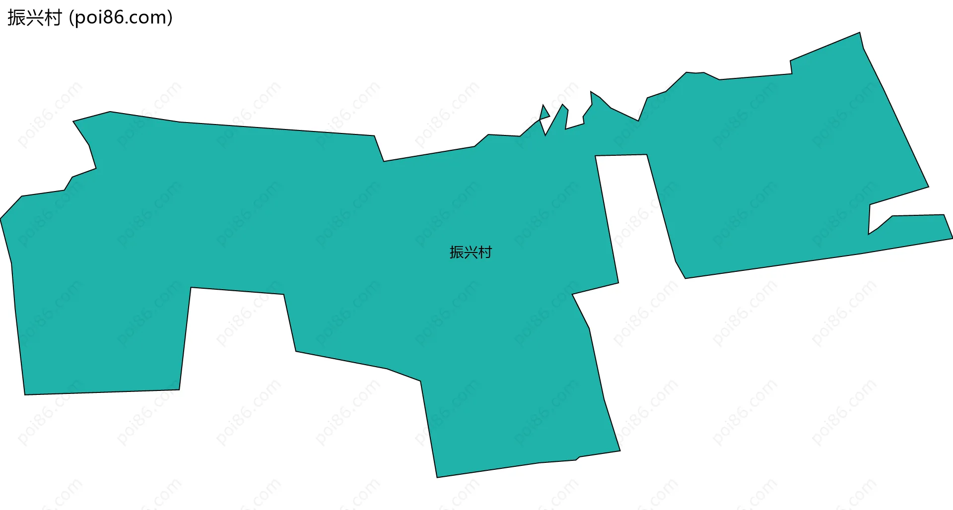 振兴村边界地图