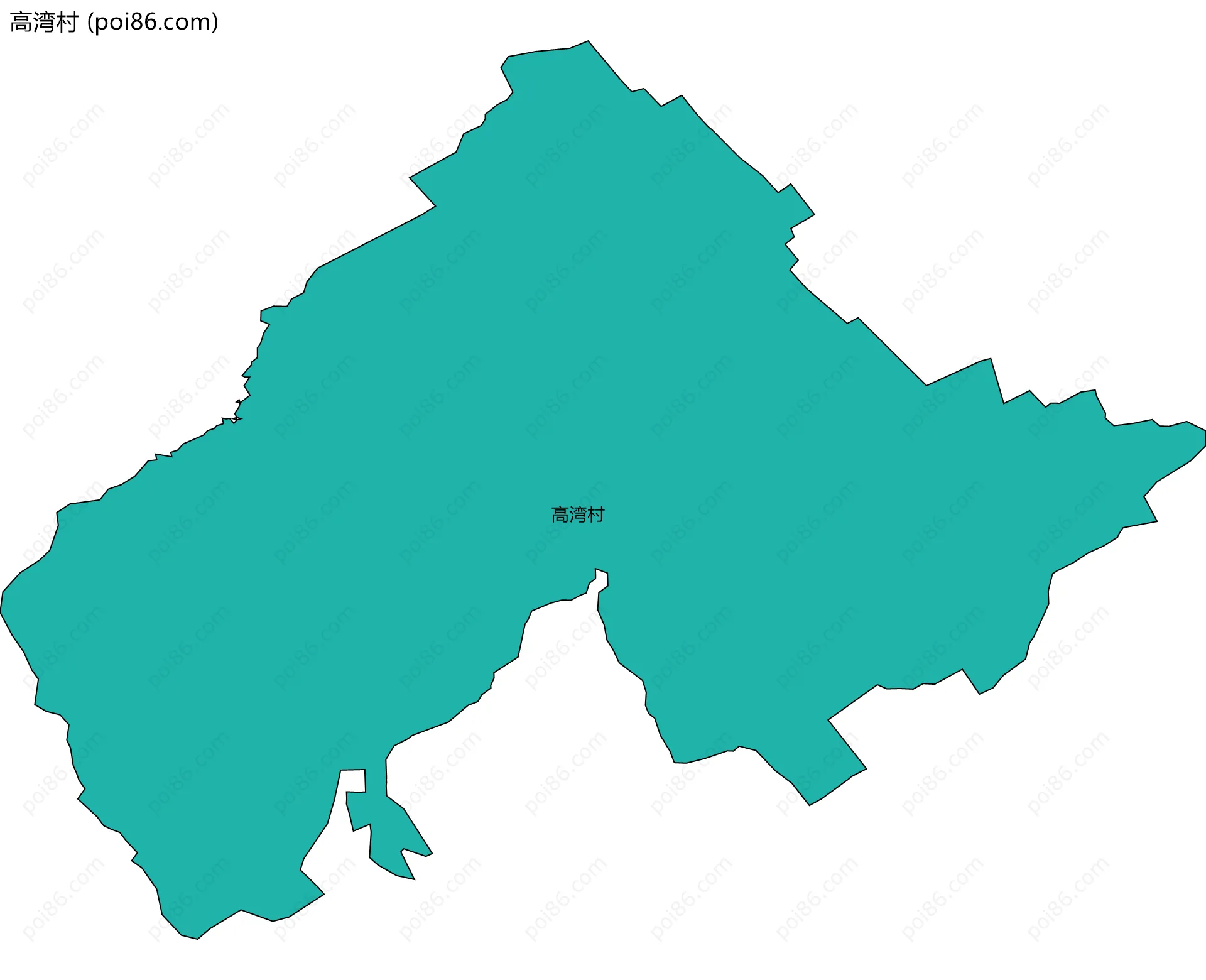高湾村边界地图