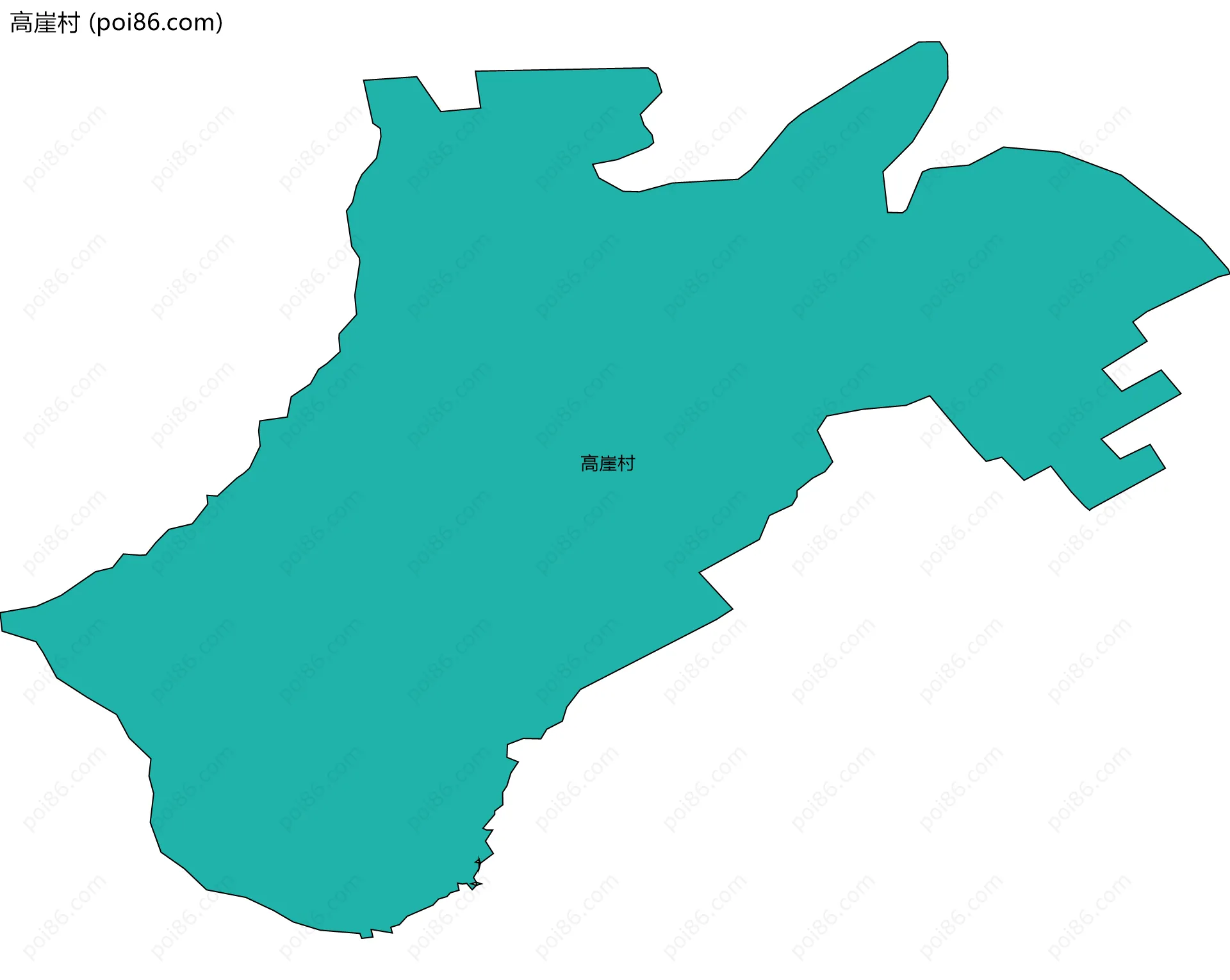 高崖村边界地图