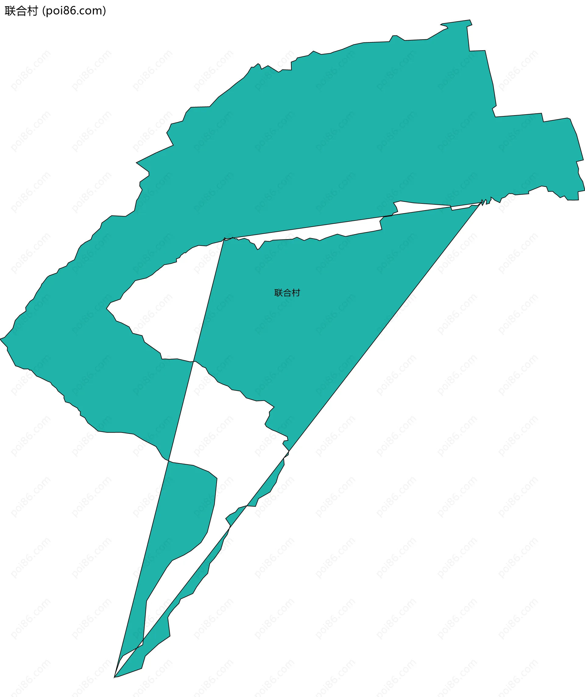 联合村边界地图