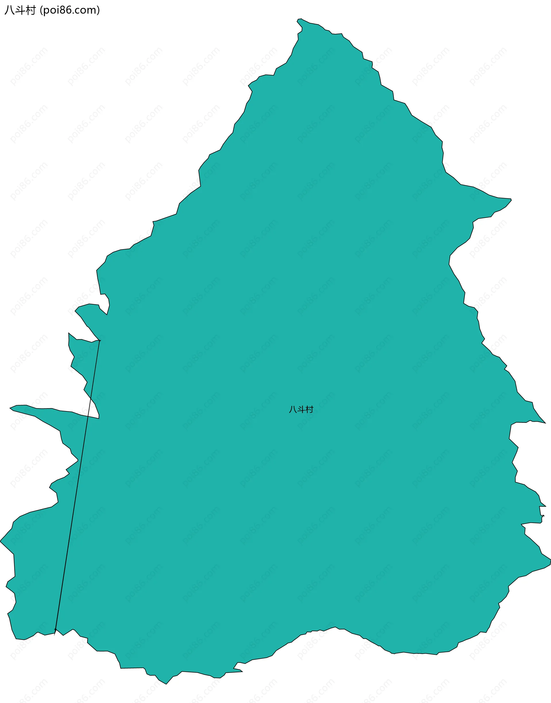 八斗村边界地图