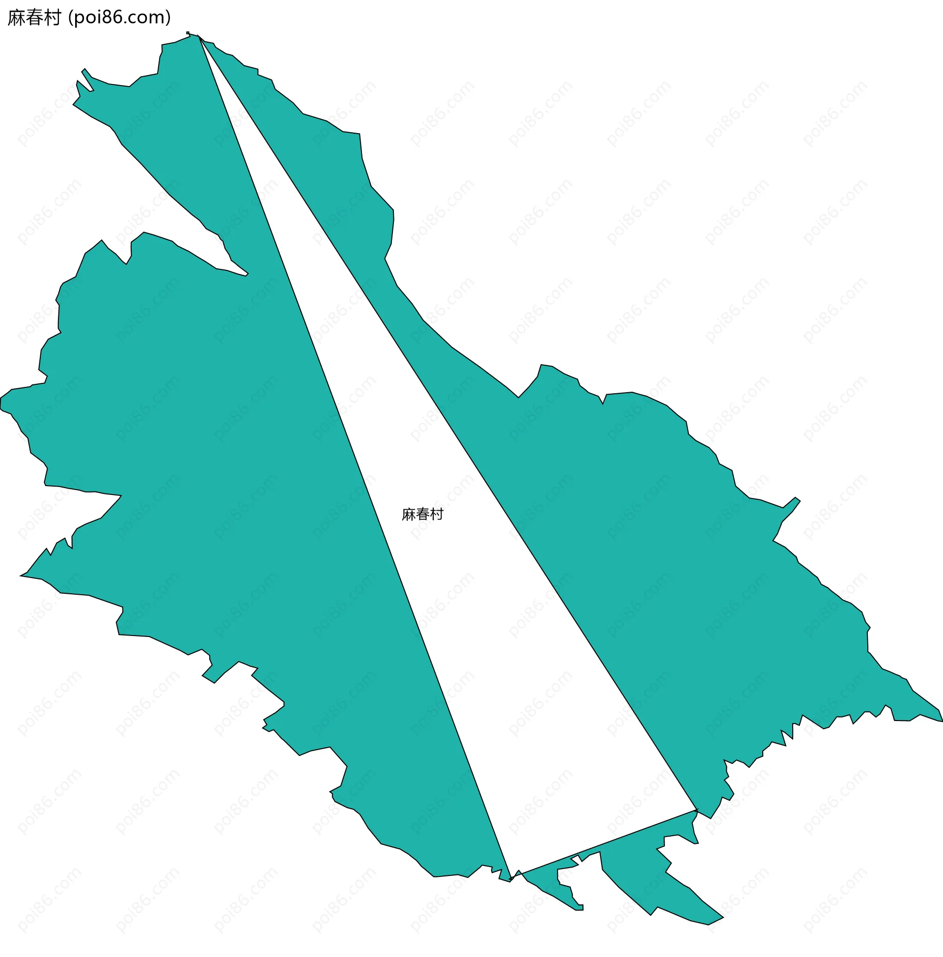 麻春村边界地图