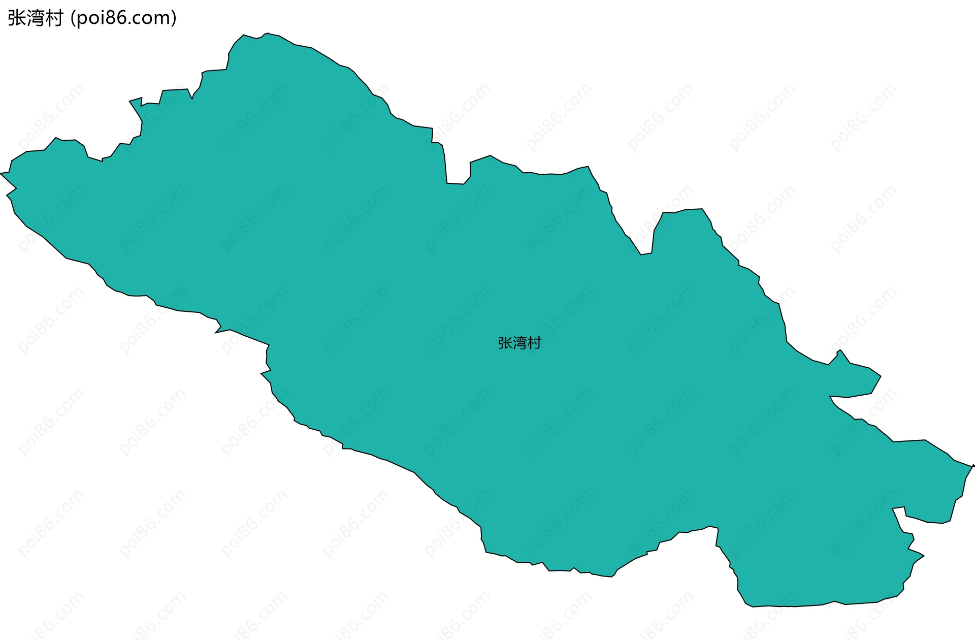 张湾村边界地图