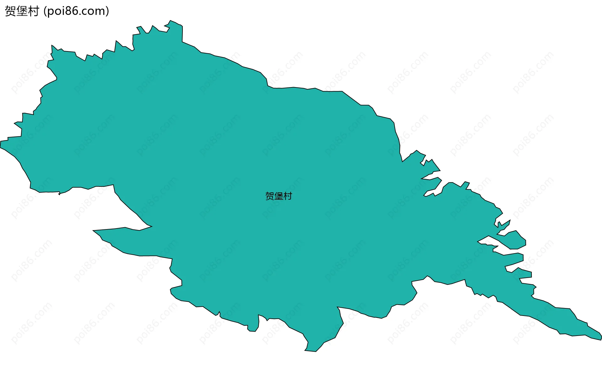 贺堡村边界地图