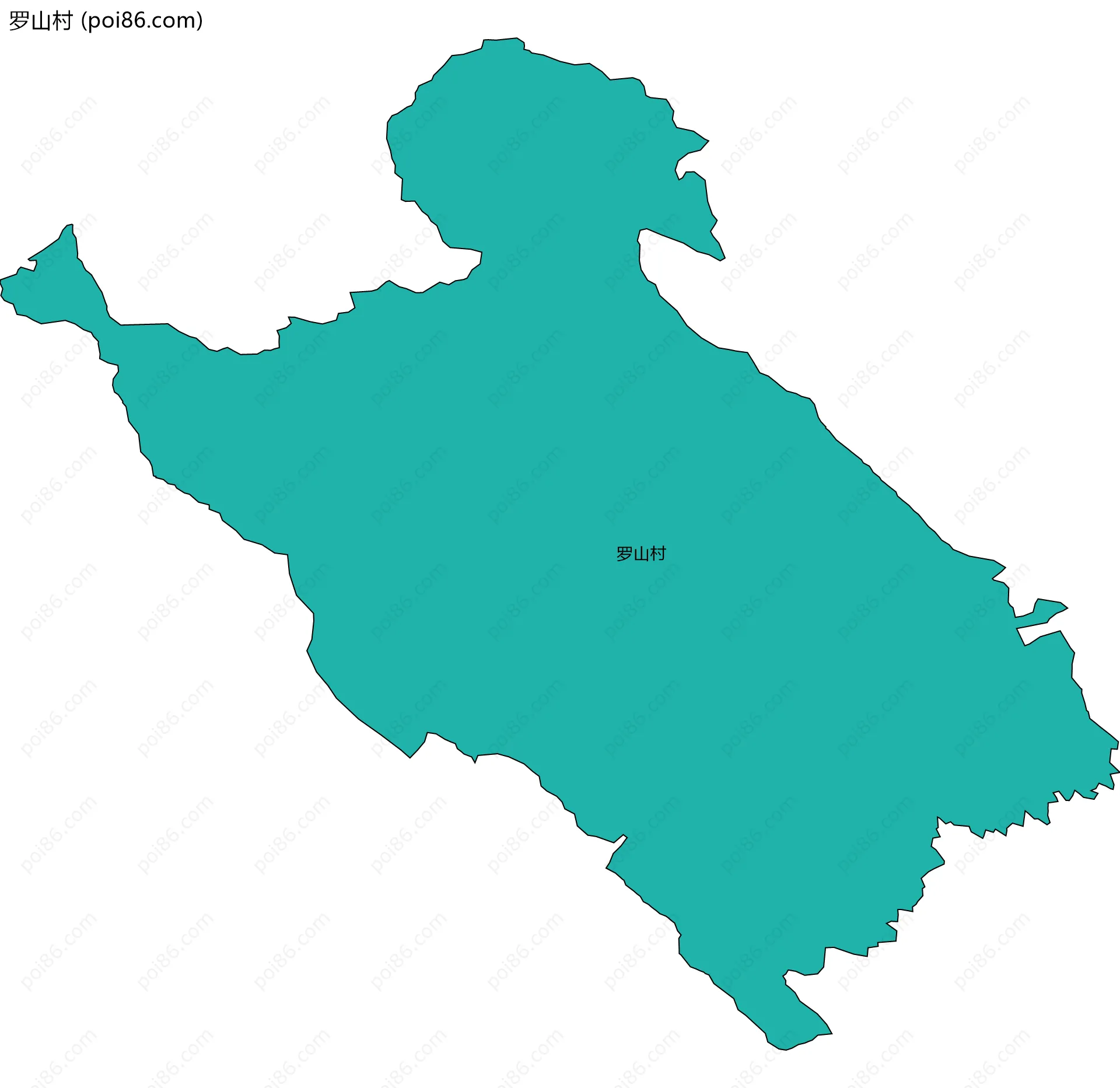 罗山村边界地图