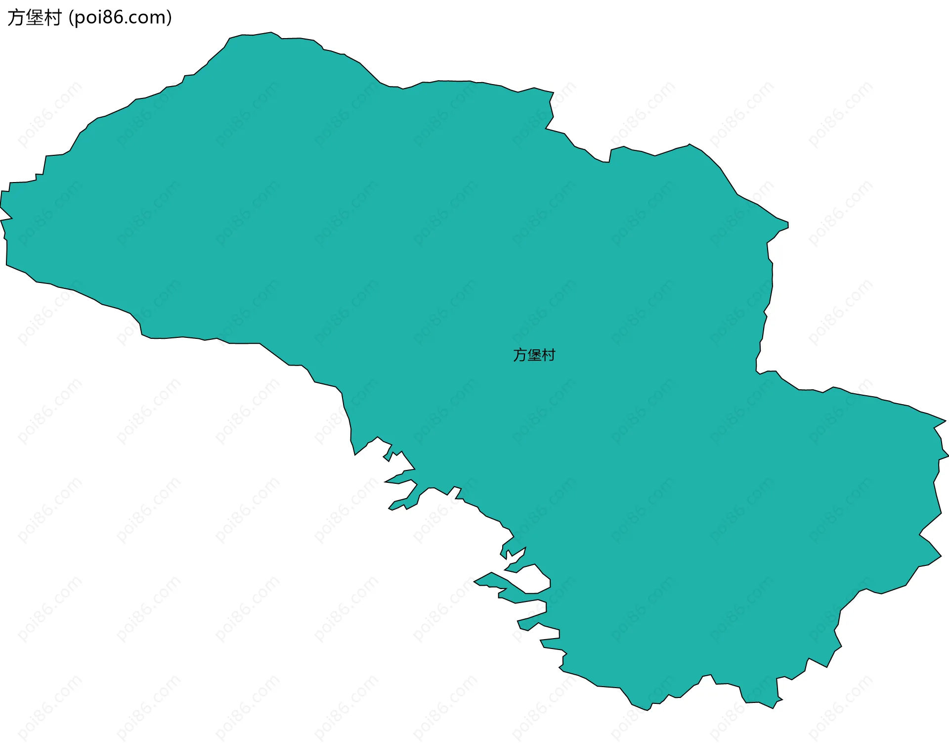 方堡村边界地图