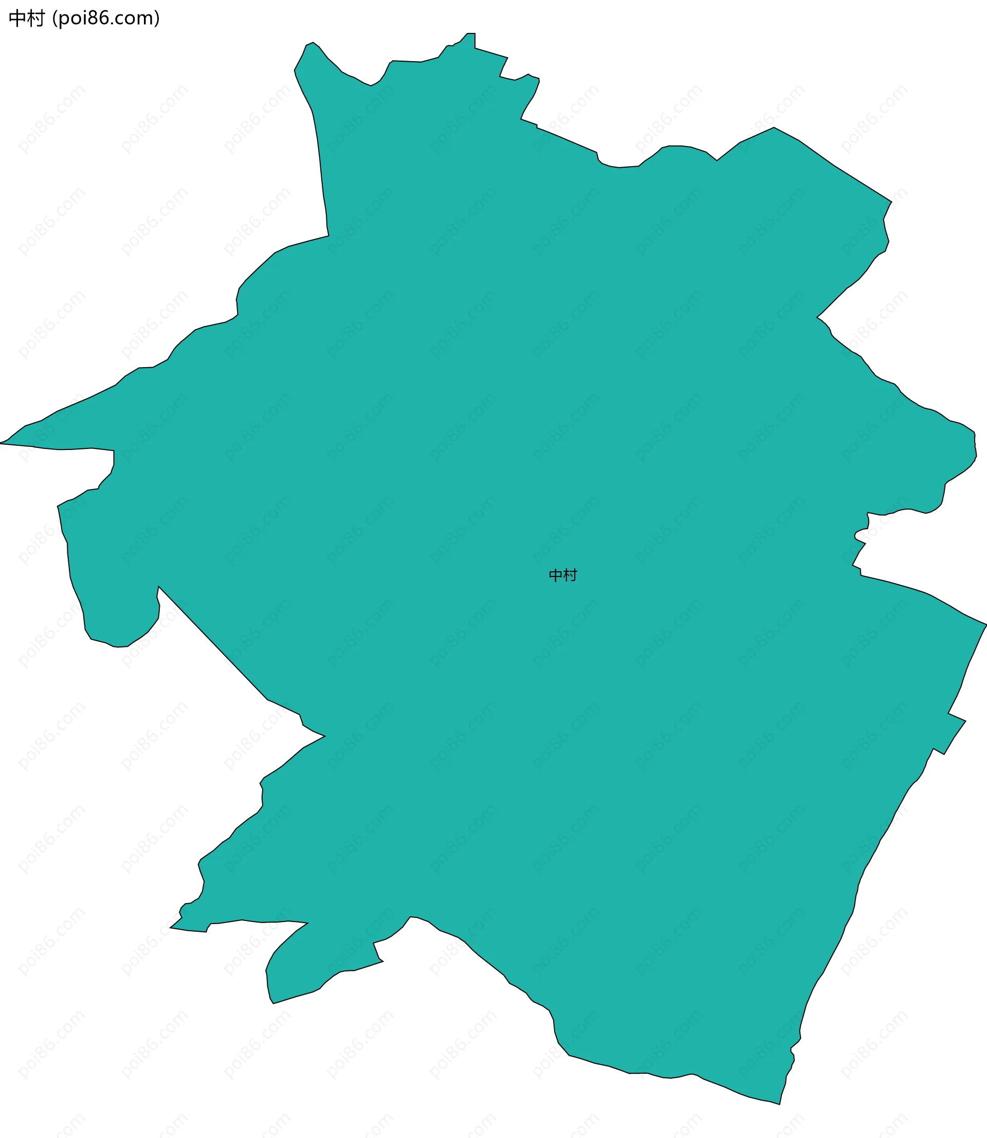 中村边界地图