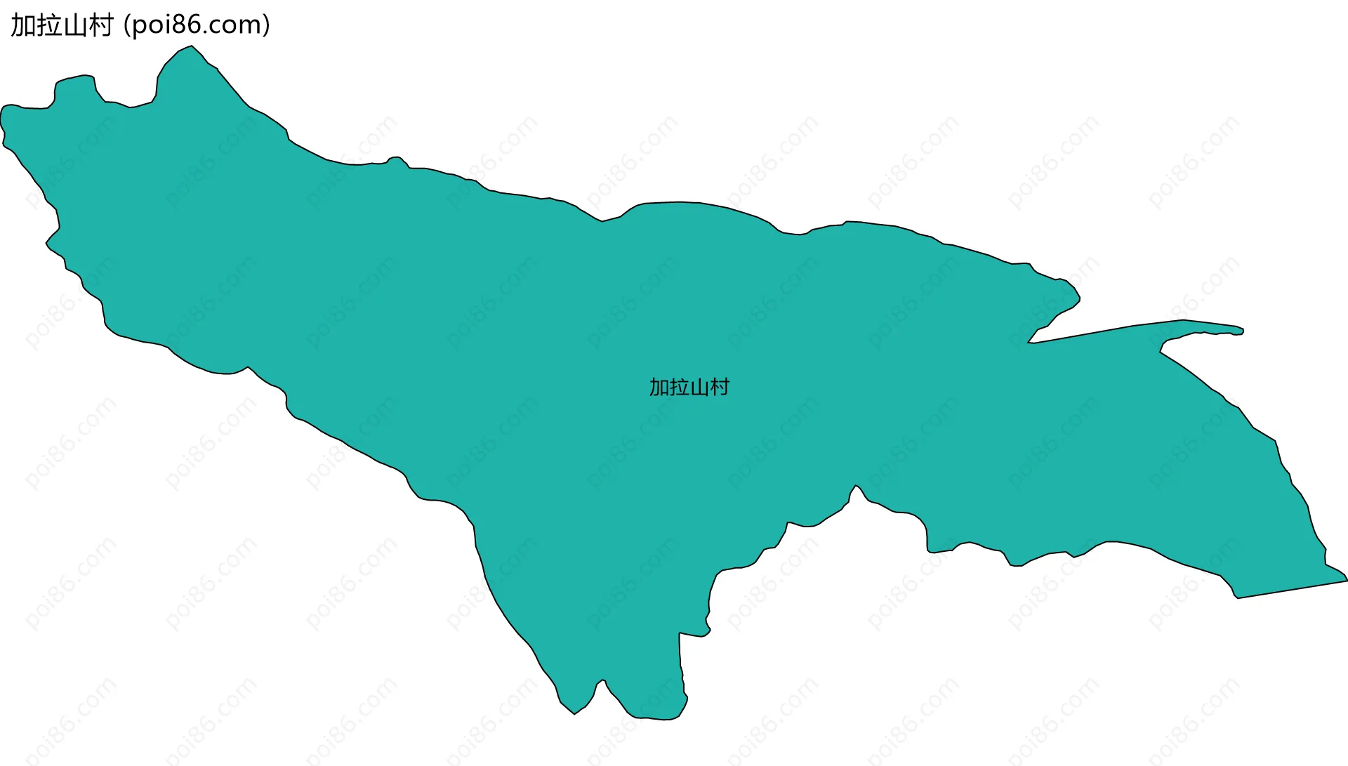 加拉山村边界地图