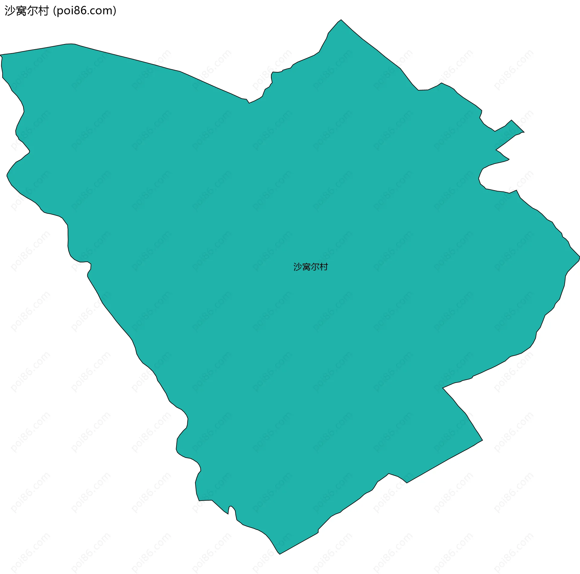 沙窝尔村边界地图