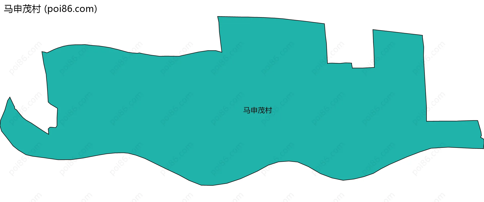 马申茂村边界地图
