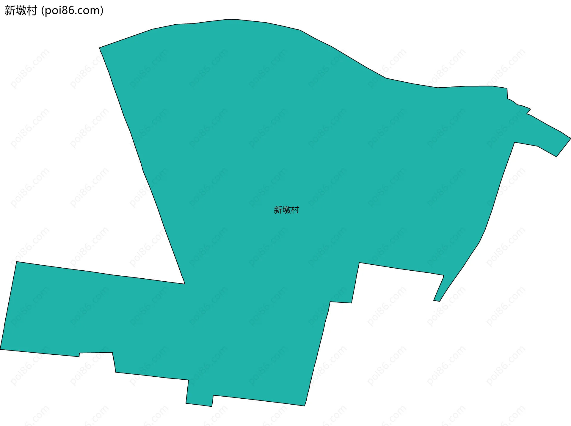 新墩村边界地图