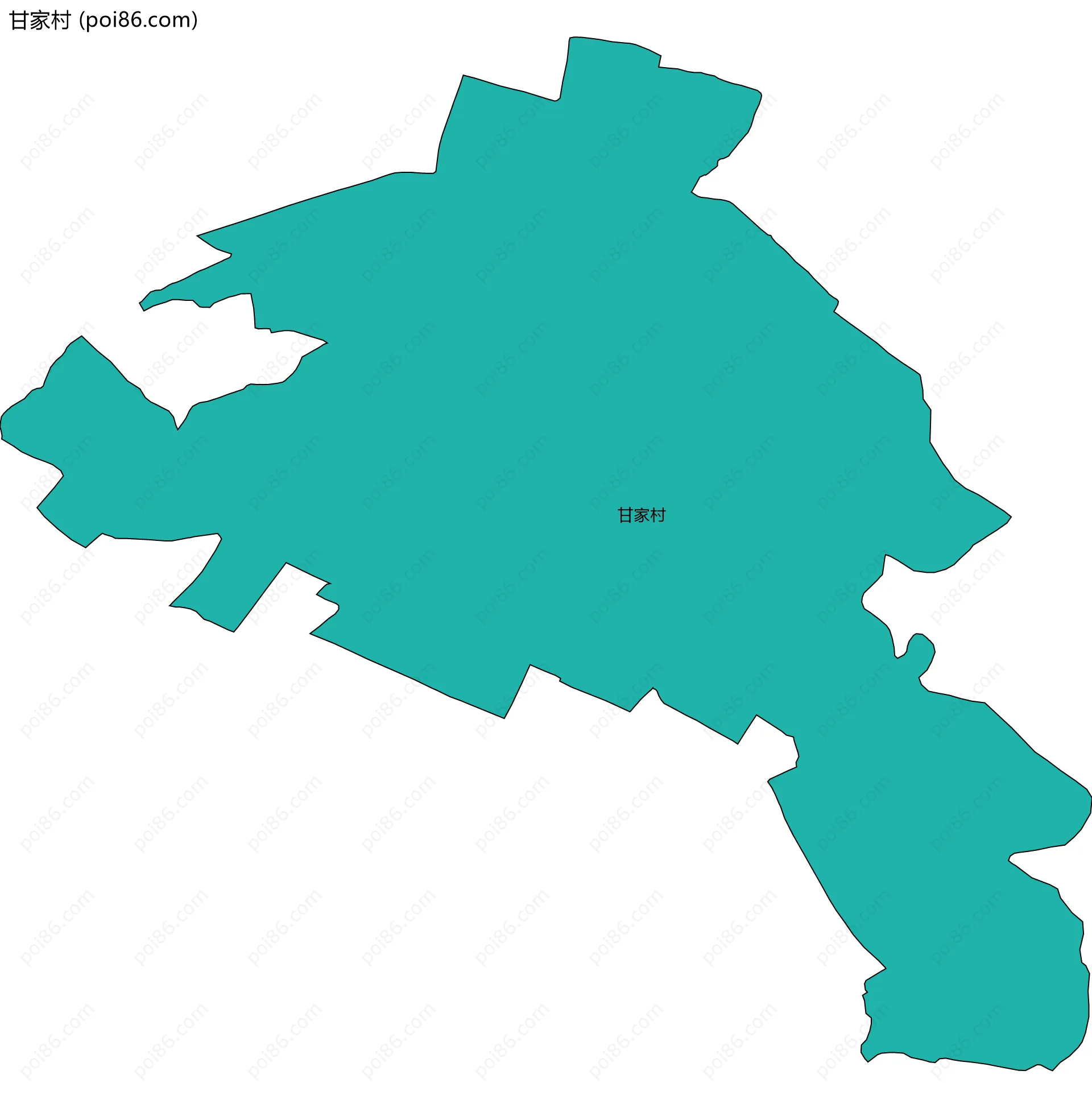 甘家村边界地图