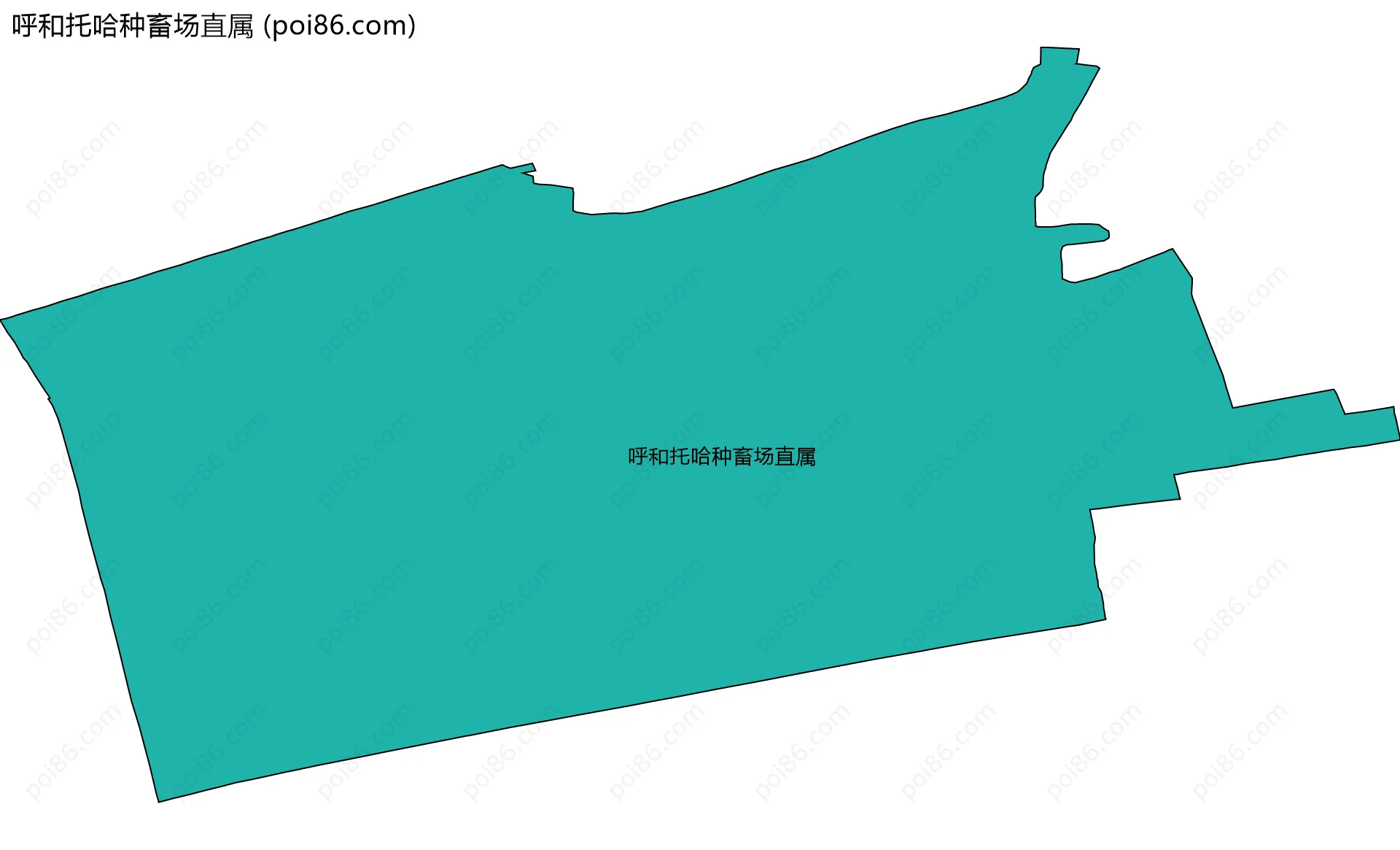 呼和托哈种畜场直属边界地图