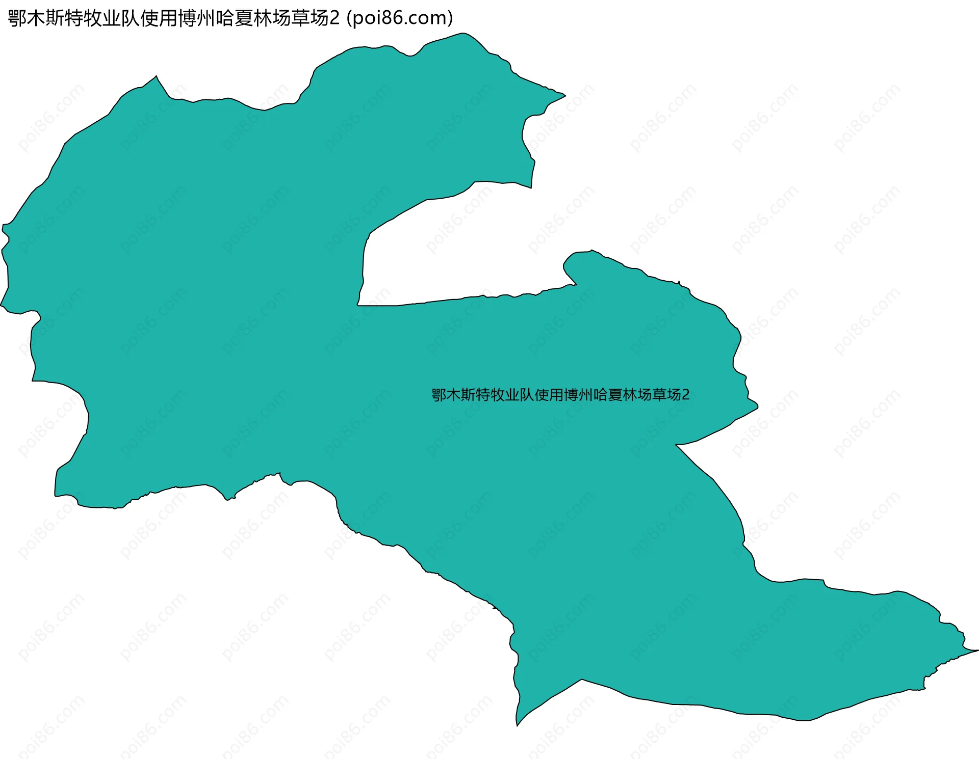 鄂木斯特牧业队使用博州哈夏林场草场2边界地图