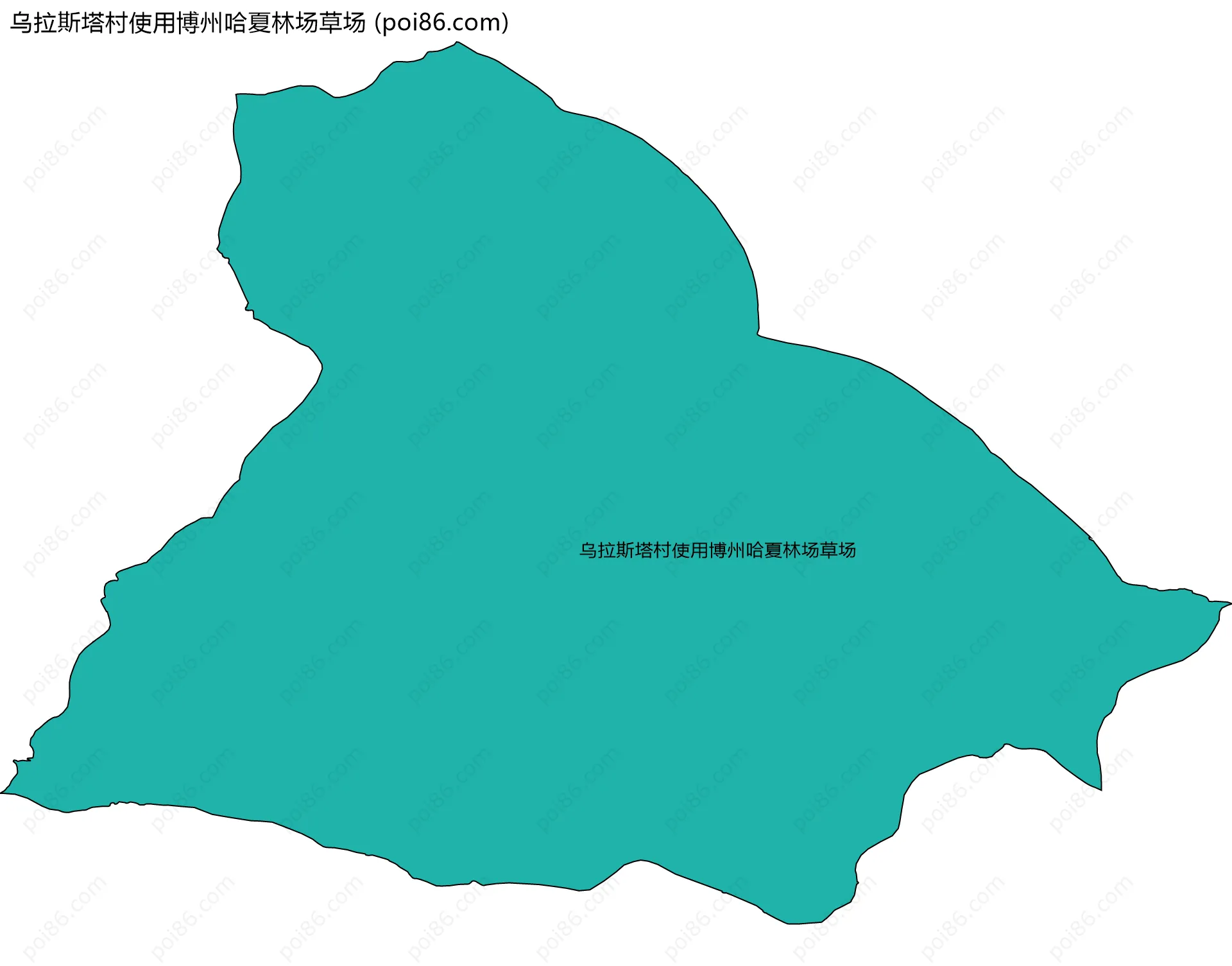 乌拉斯塔村使用博州哈夏林场草场边界地图