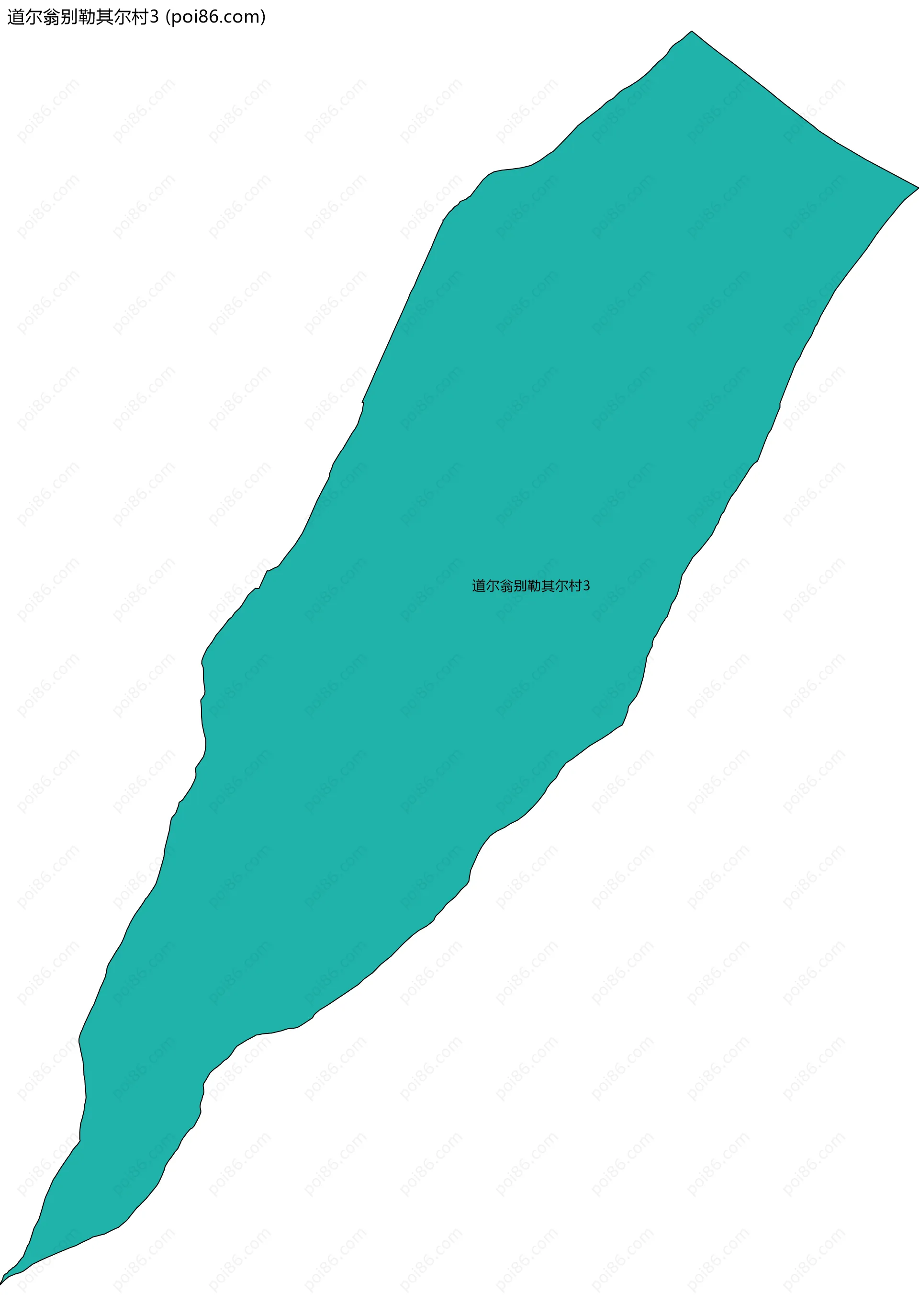 道尔翁别勒其尔村3边界地图