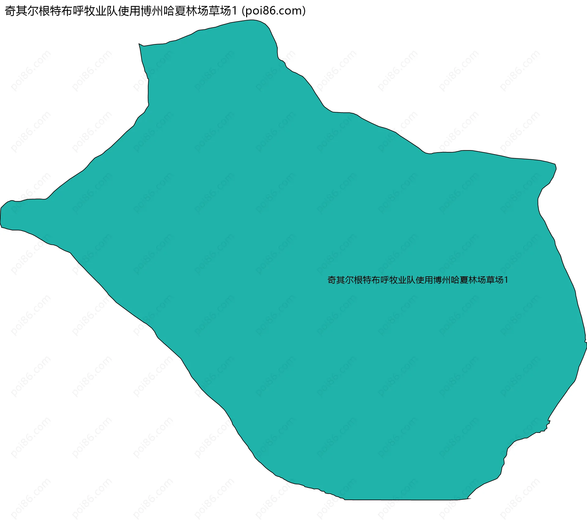 奇其尔根特布呼牧业队使用博州哈夏林场草场1边界地图